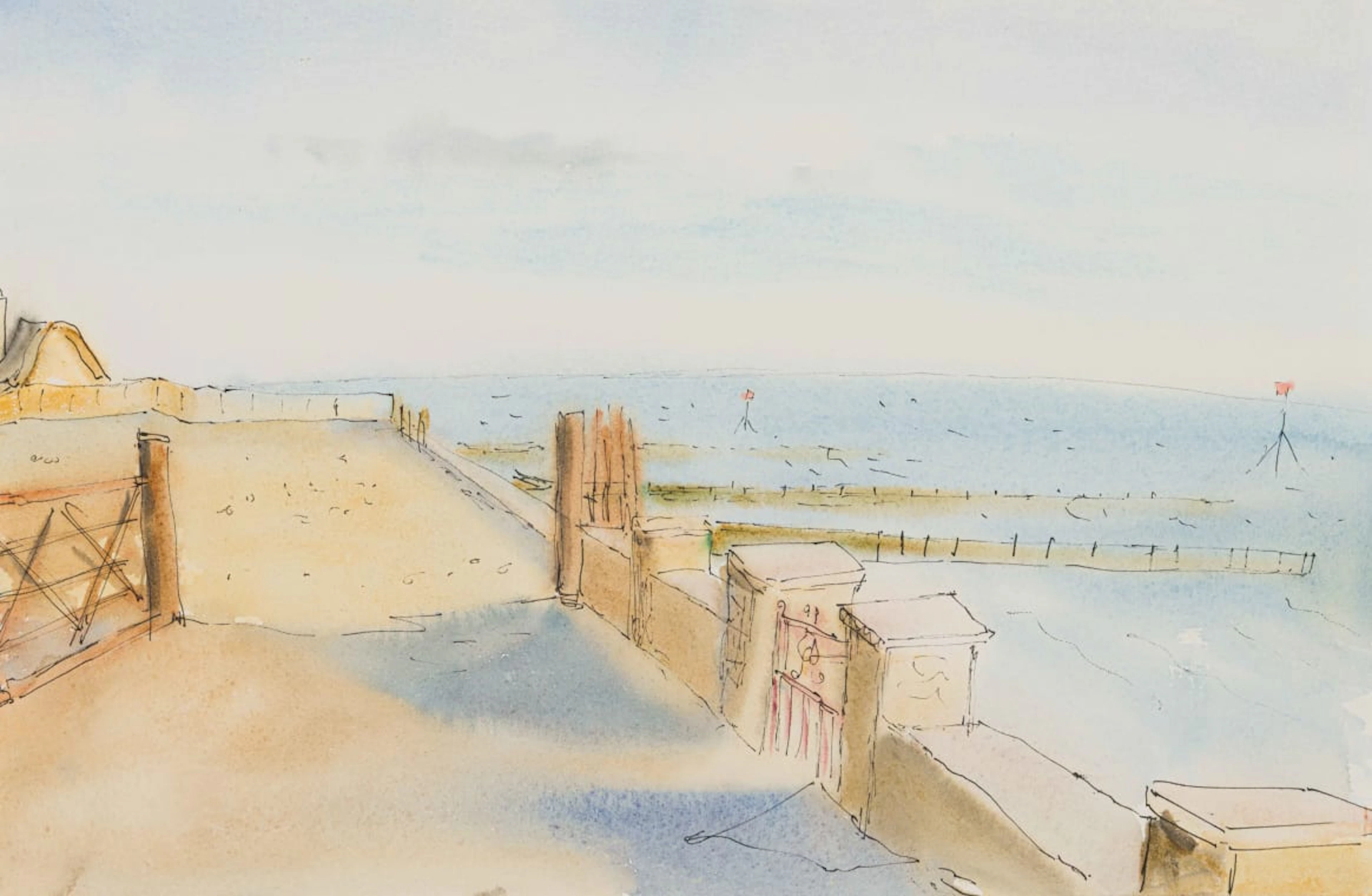 Maud Sumner; Beach Scene