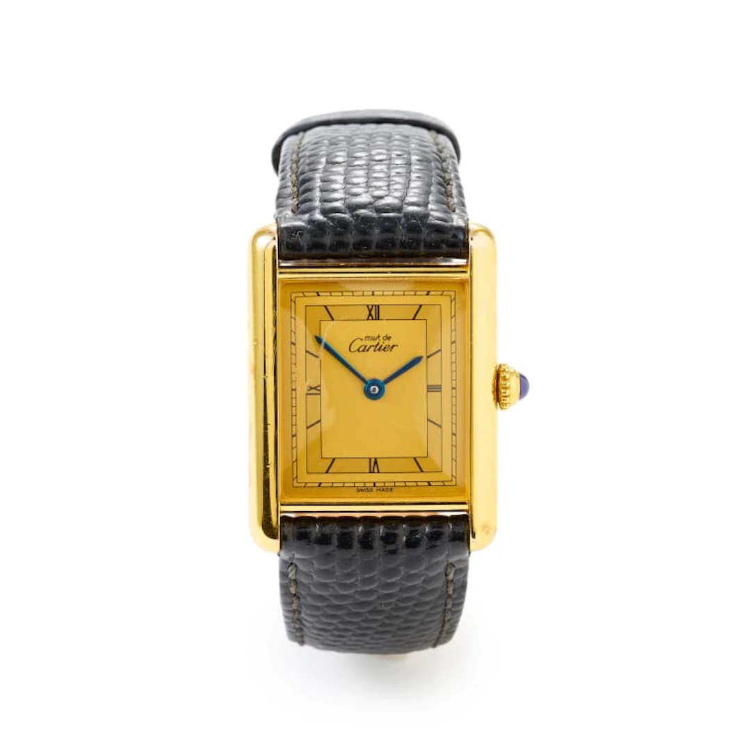 Cartier Vermeil 'Must de Tank' lady's wristwatch Ref. 1615
