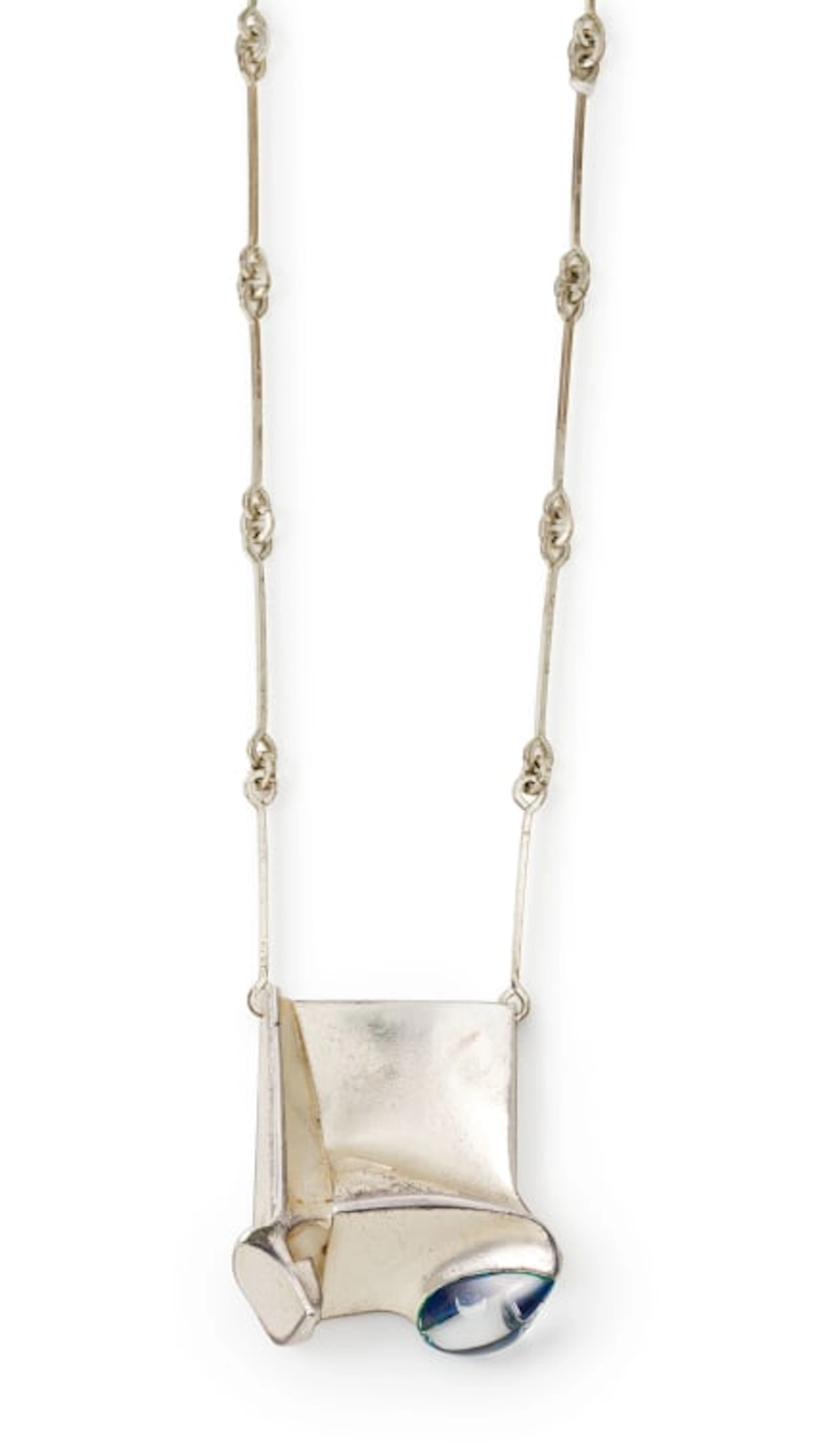 Björn Weckström, Lapponia; Laponia 'Monolit' silver and acrylic necklace