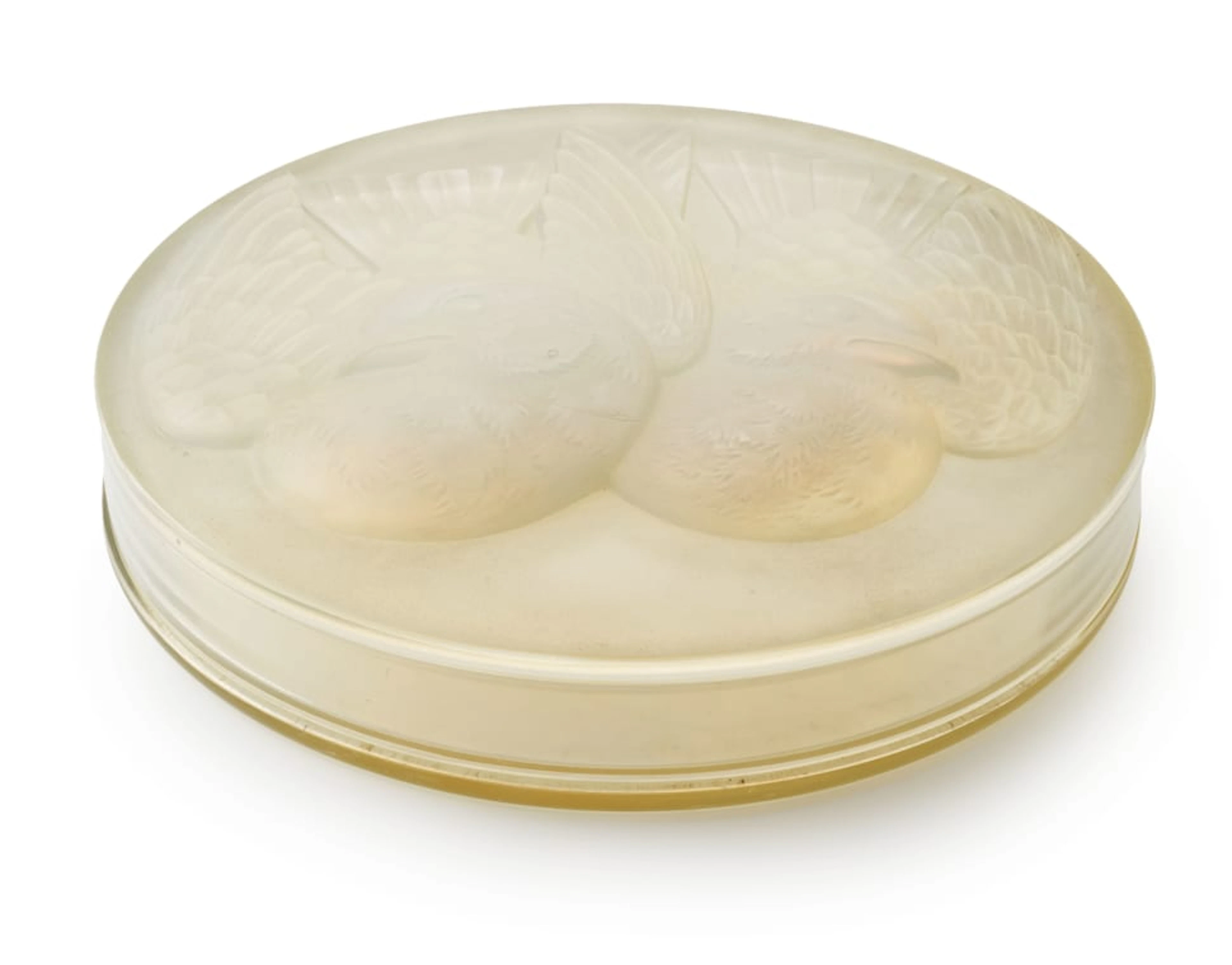 René Lalique; René Lalique 'Saint-Marc' opalescent and frosted clear
