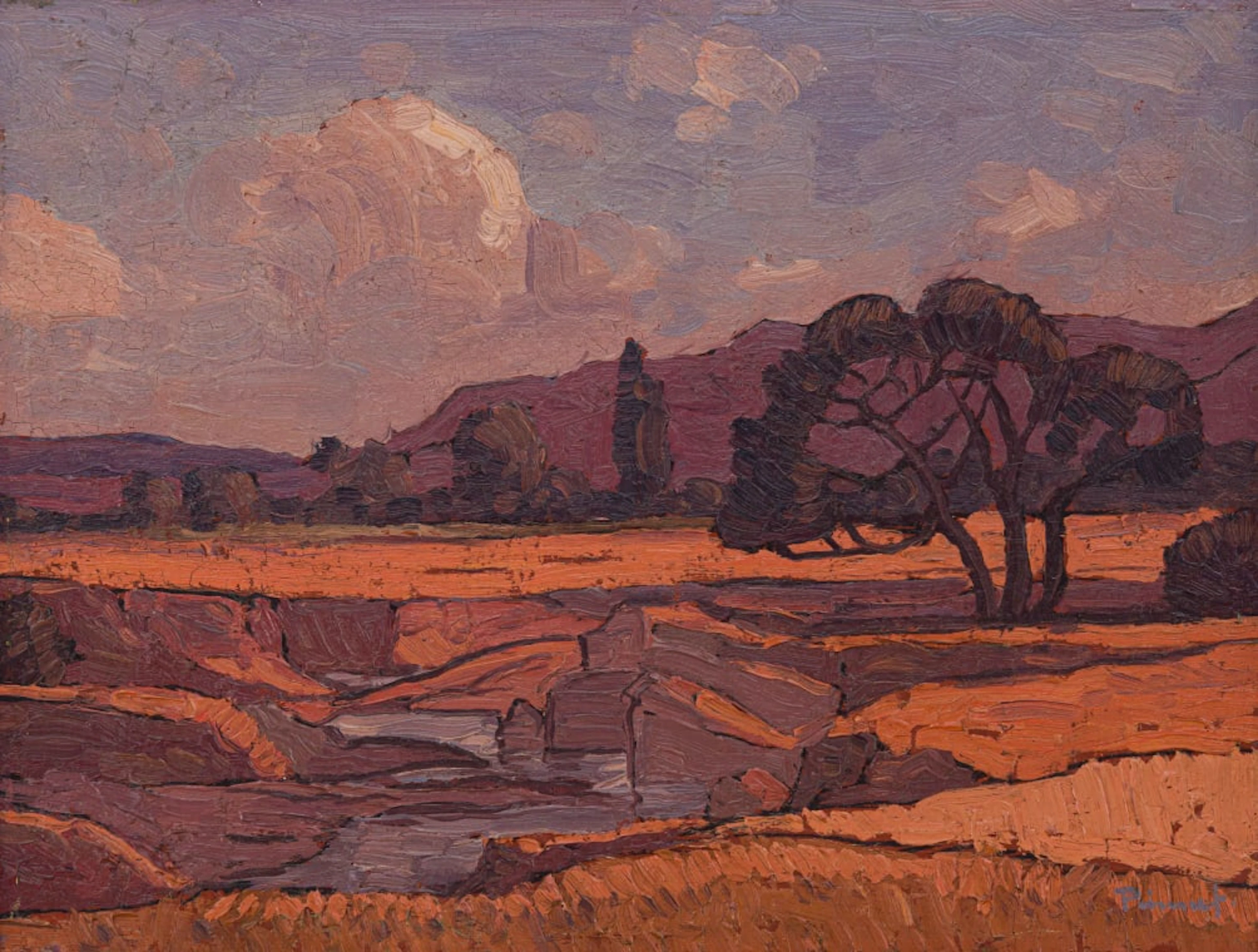 Jacob Hendrik Pierneef; Landscape with Riverbed