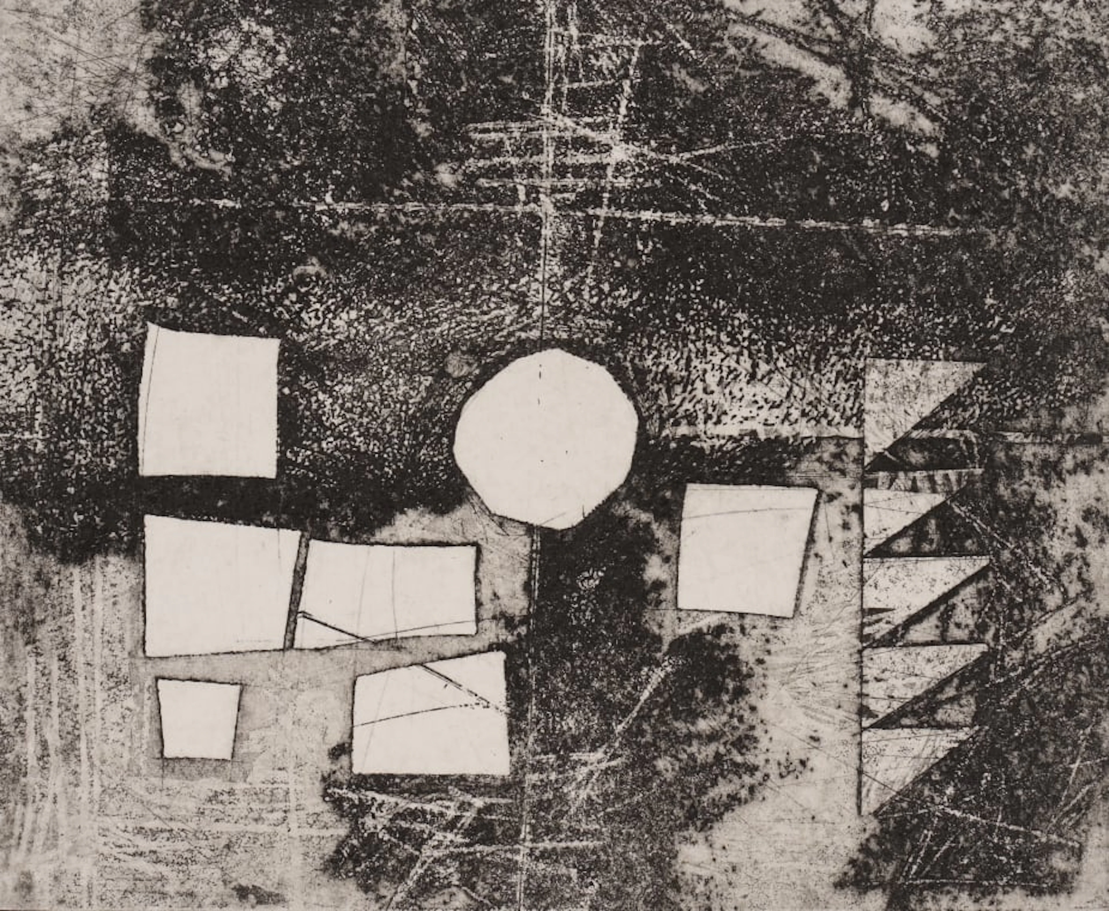 Hannes Harrs; Untitled (Abstract Composition with Shapes)