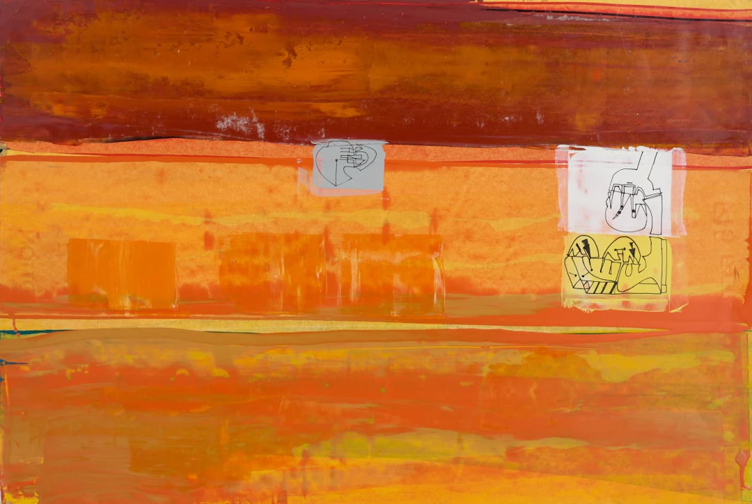 Sidney Goldblatt; Abstract Composition with Orange