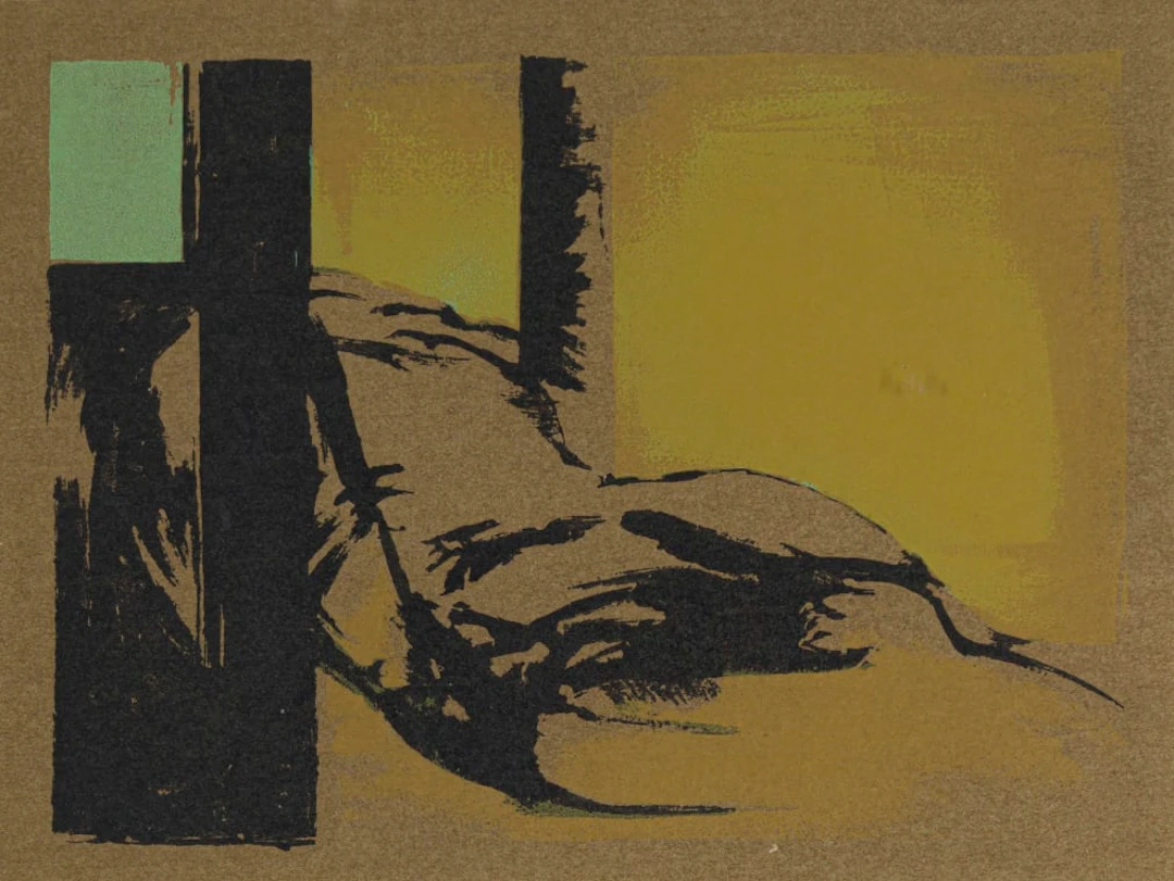Wim Blom; Abstract Composition in Brown and Black