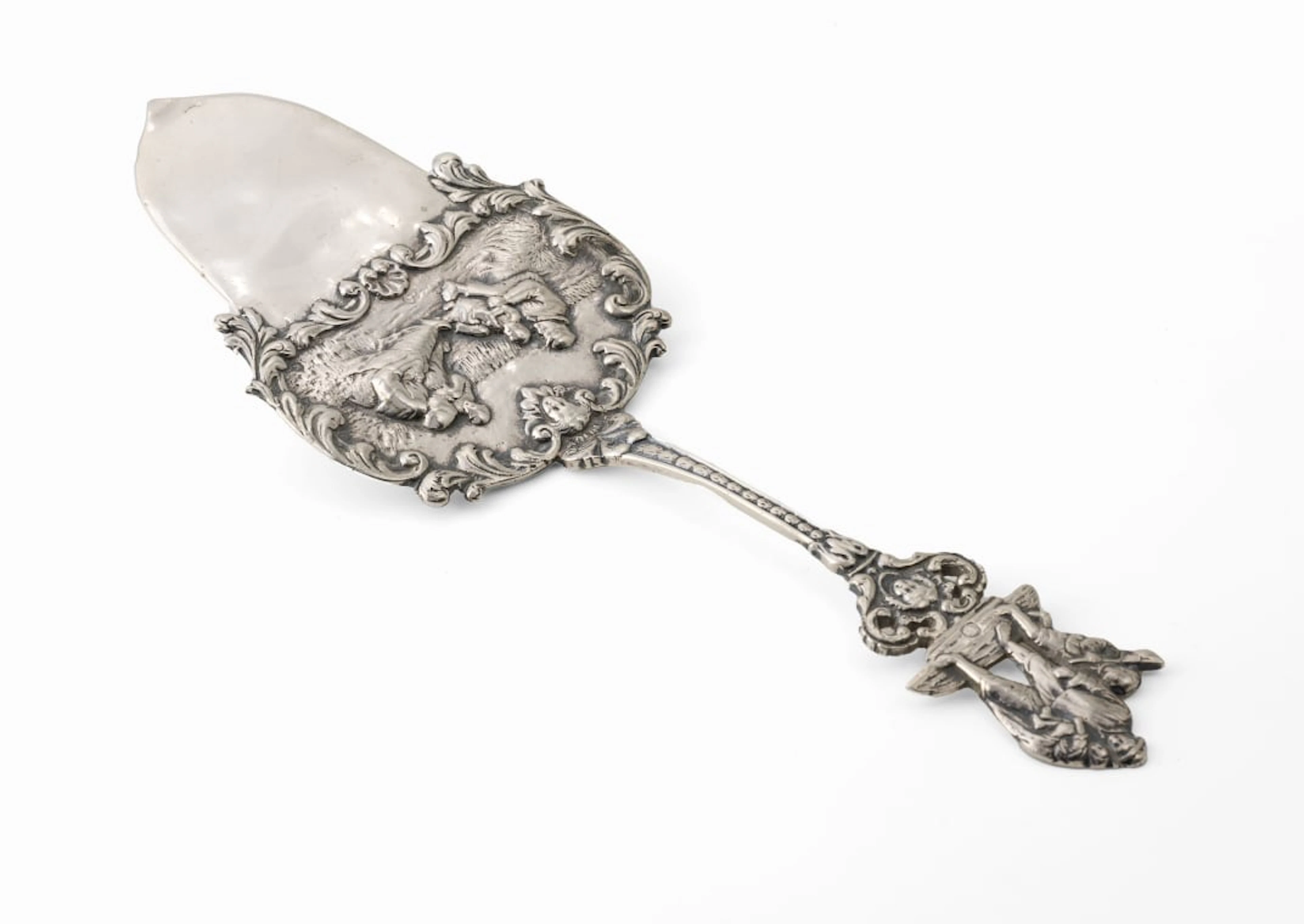 A Dutch silver cake slice, B. van der Vet, Schoonhoven, 1920