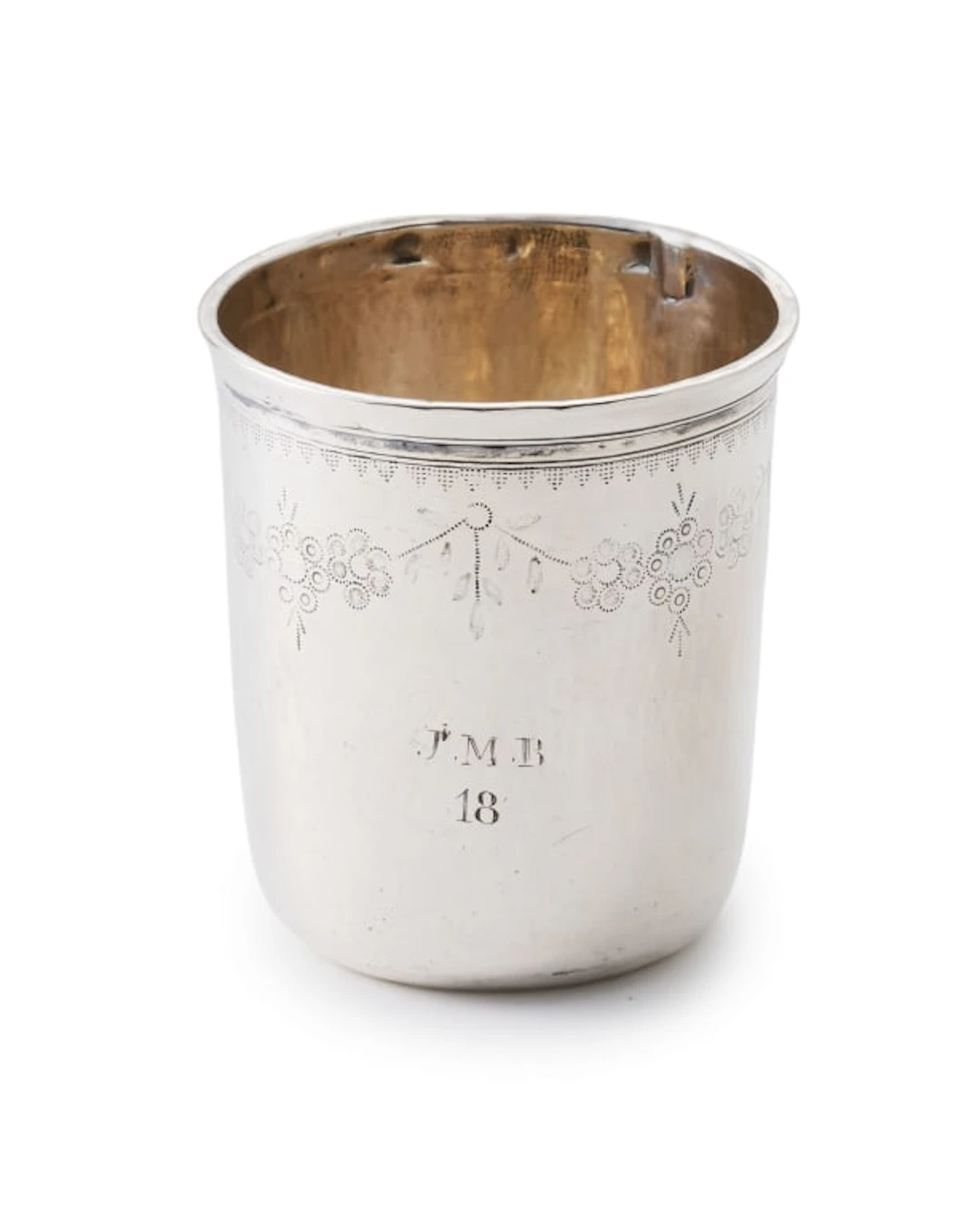 A French silver timbale, possibly Cincinnatus Lorillon, Paris, 950