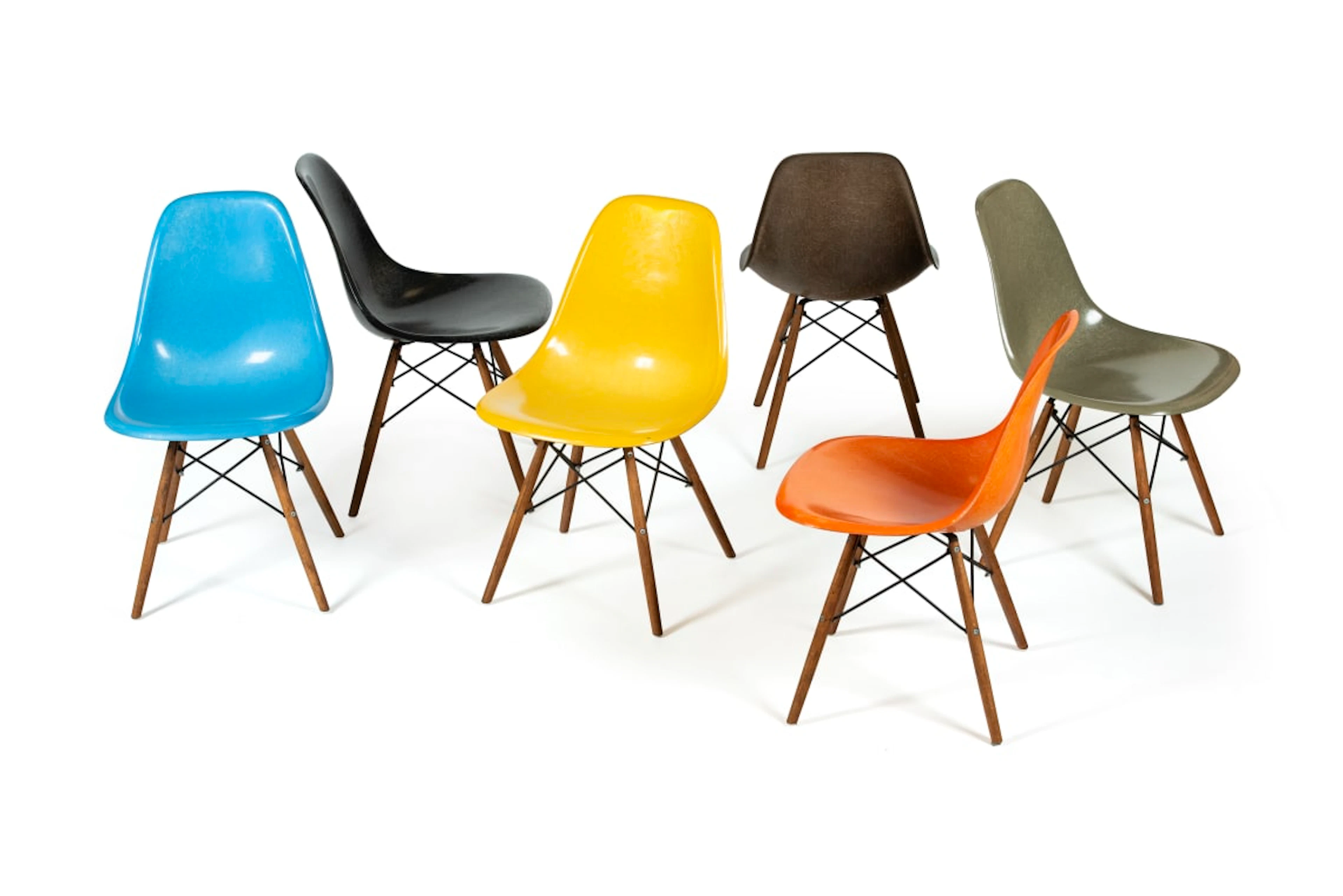 Charles and Ray Eames (1907-1978) and (1912-1988); Set of six DSW