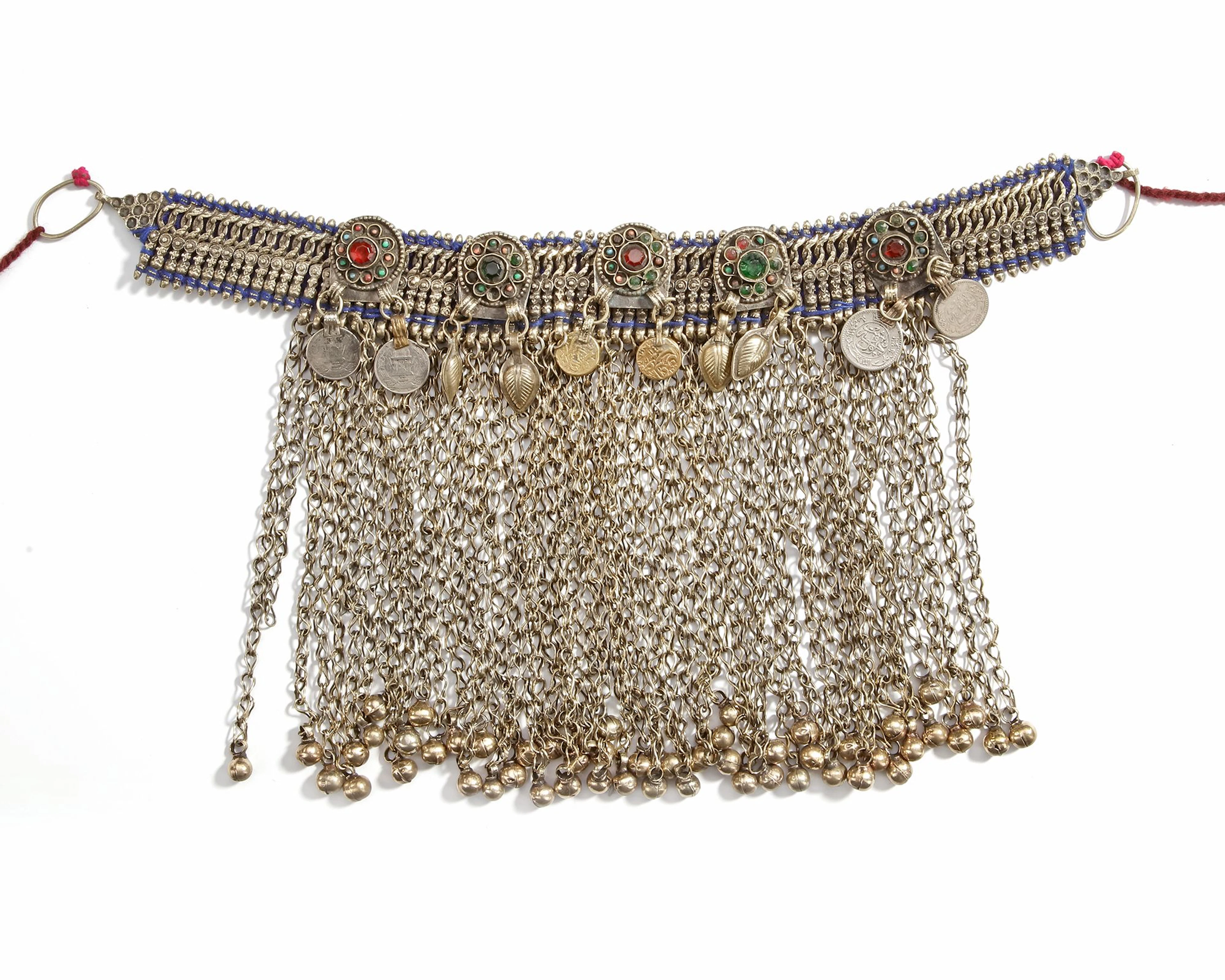 AN AFGHAN SILVER NECKLACE, 19TH CENTURY