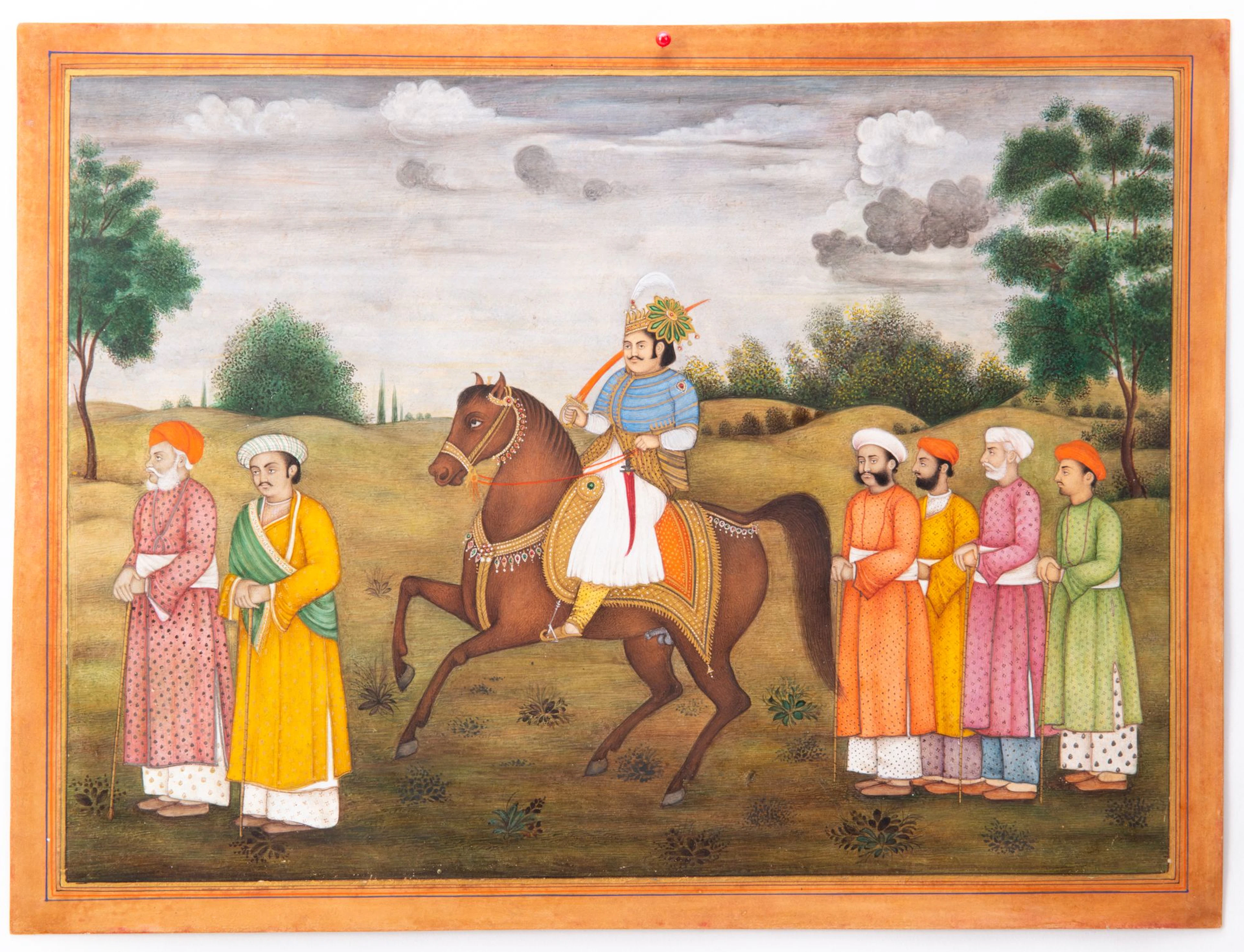 NAWAB WAJID ALI SHAH OF OUDH WITH HIS RETINUE COMPANY SCHOOL, LUCKNOW