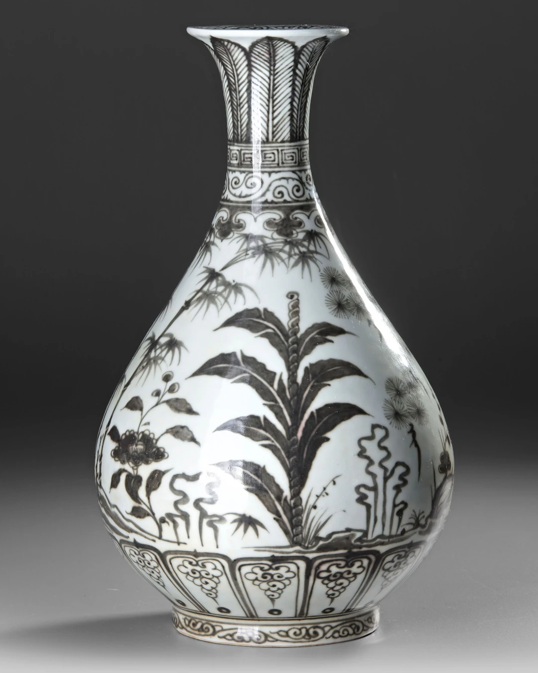 A CHINESE COPPER-RED PEAR-SHAPED VASE, QING DYNASTY (1644-1911)