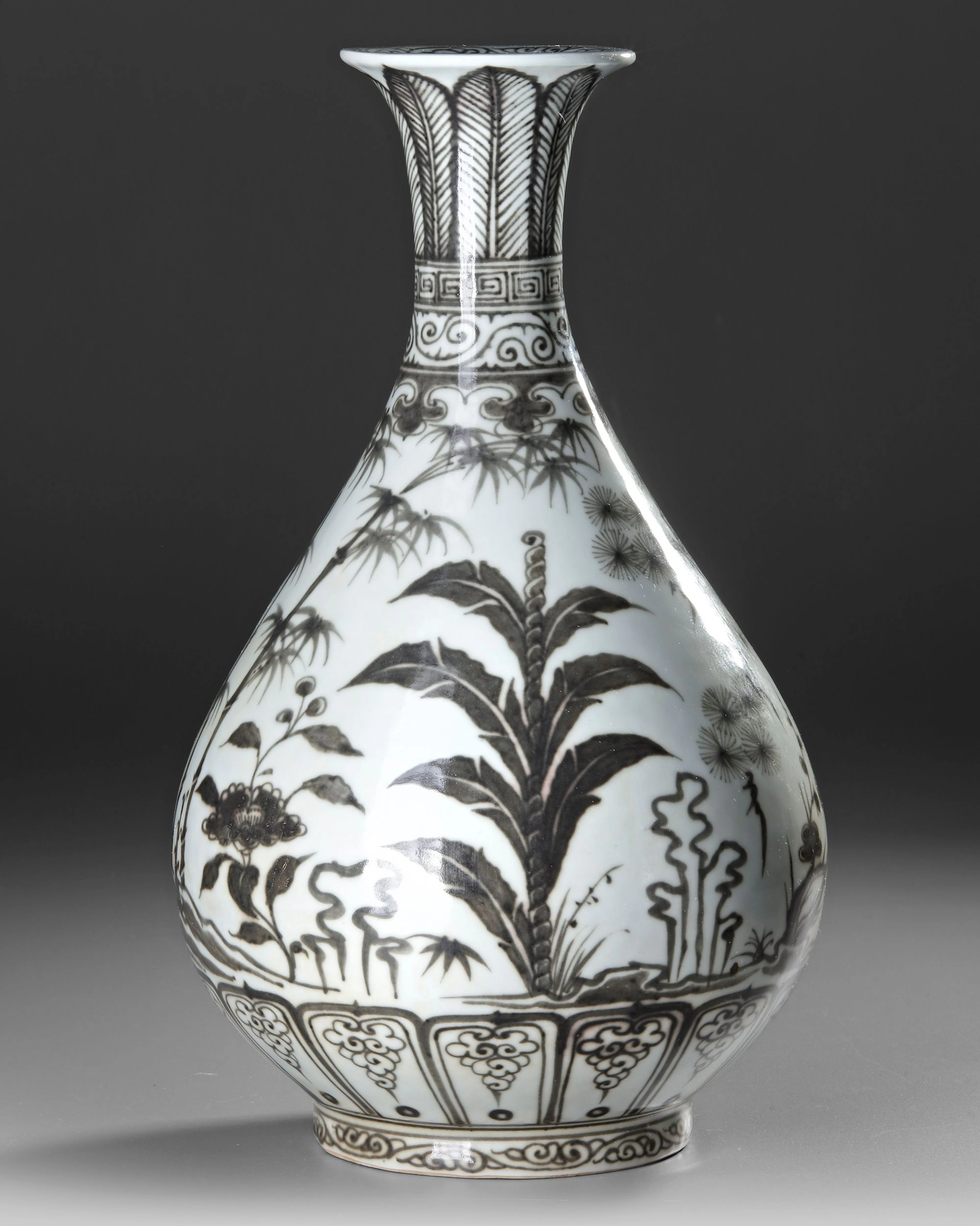 A CHINESE COPPER-RED PEAR-SHAPED VASE, QING DYNASTY (1644-1911)