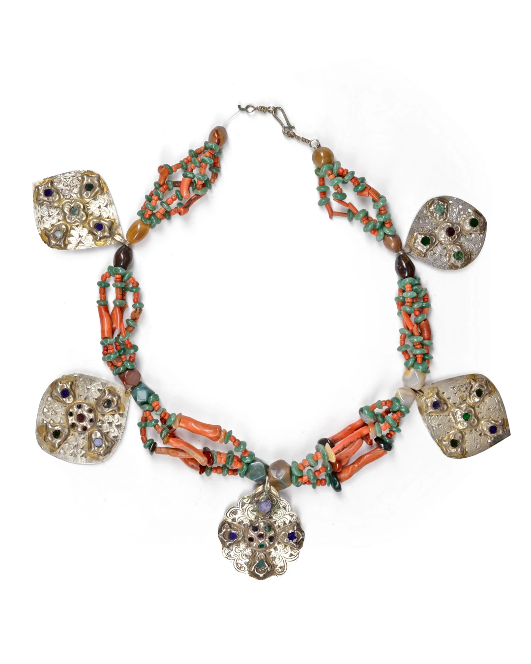 SILVER NECKLACE, MOROCCO,19TH CENTURY