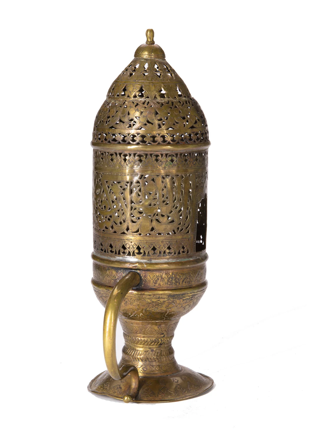 AN OTTOMAN BRASS INCENSE BURNER, 17TH-18TH CENTURY