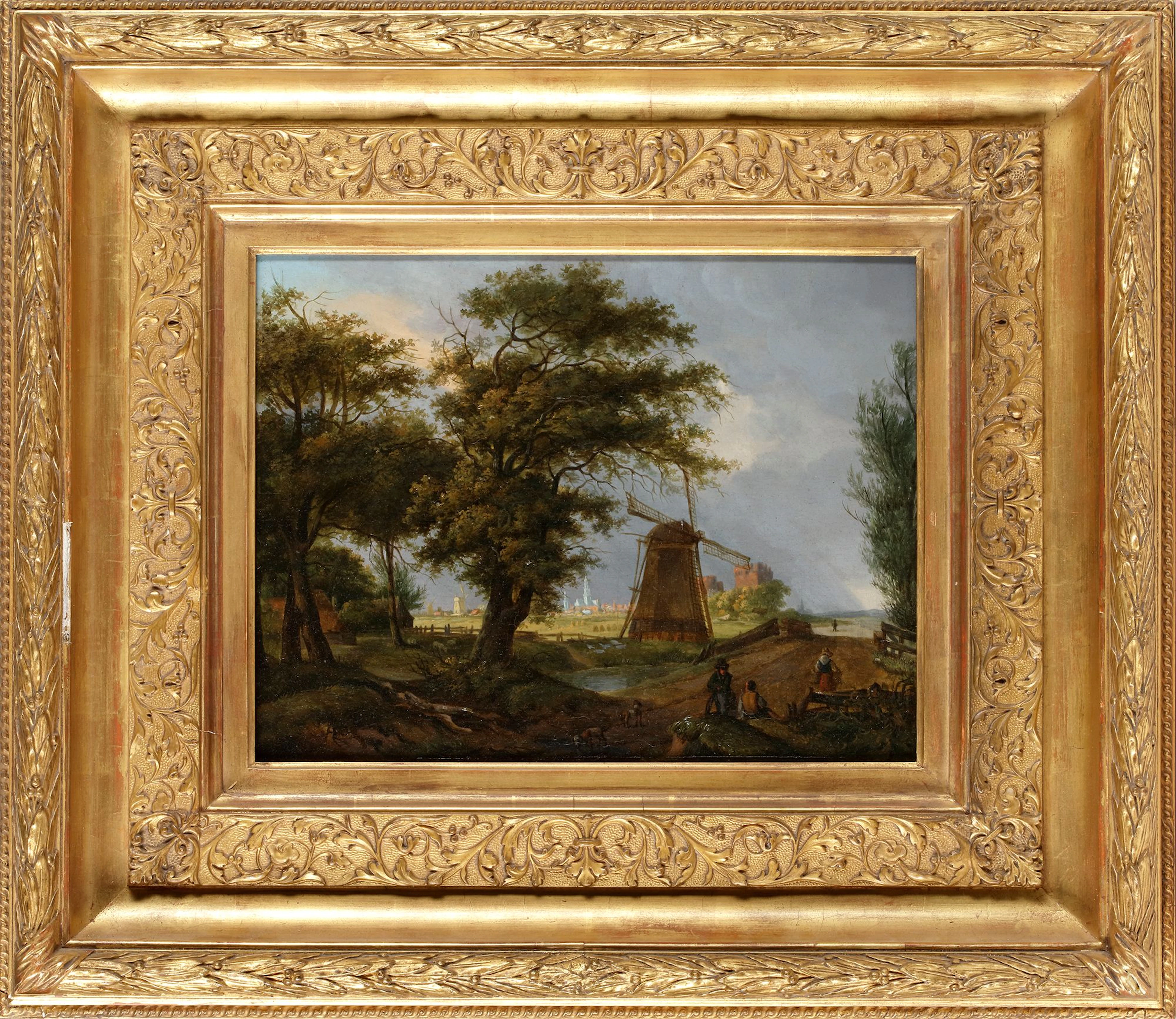 PIETER CLAUS JR. (1778-1864) LANDSCAPE POSSIBLY NEAR EGMOND, OIL ON PANEL