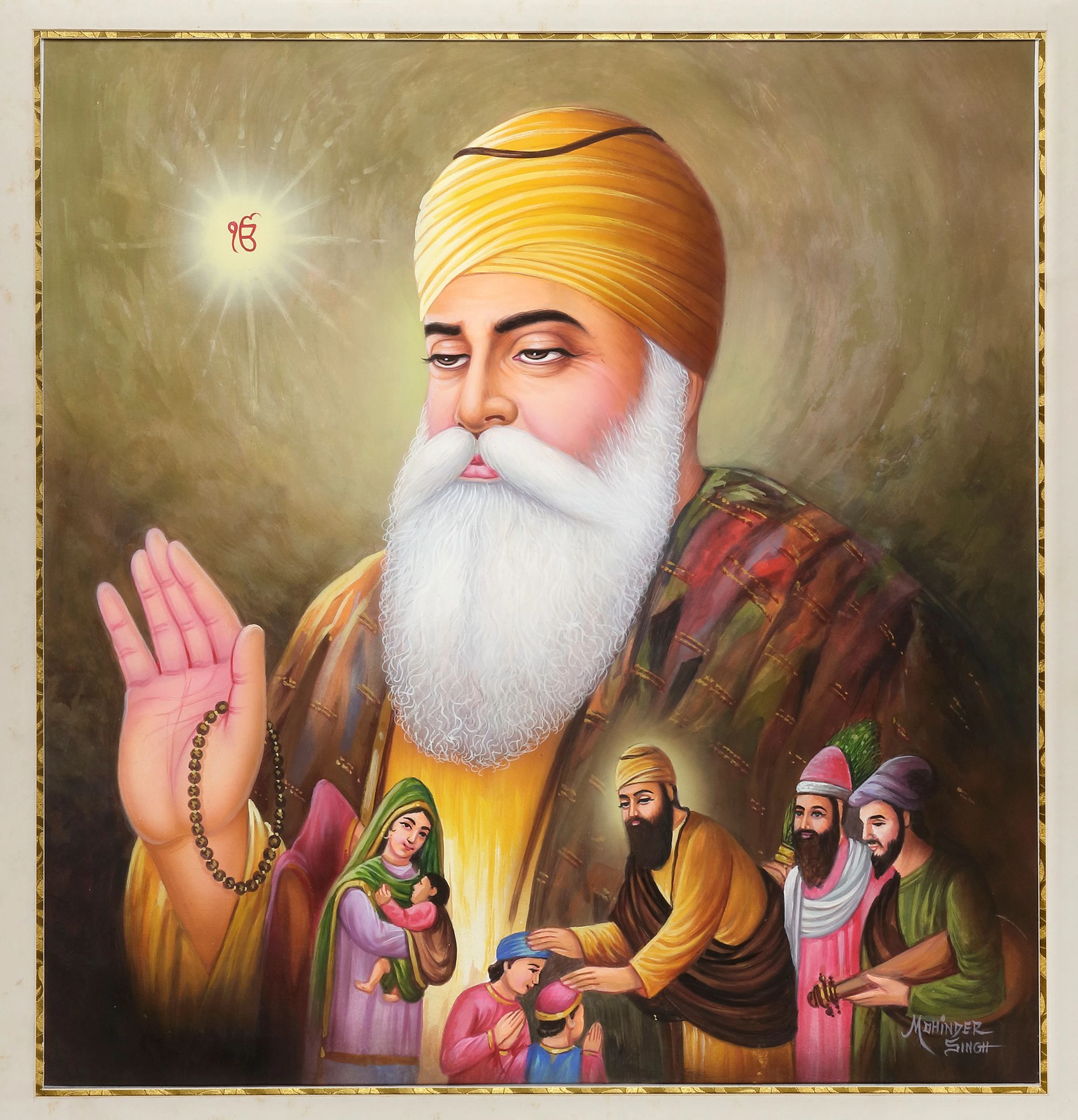 GURU NANAK (1469-1539) BY THE ARTIST MOHINDER SINGH, INDIA, SECOND
