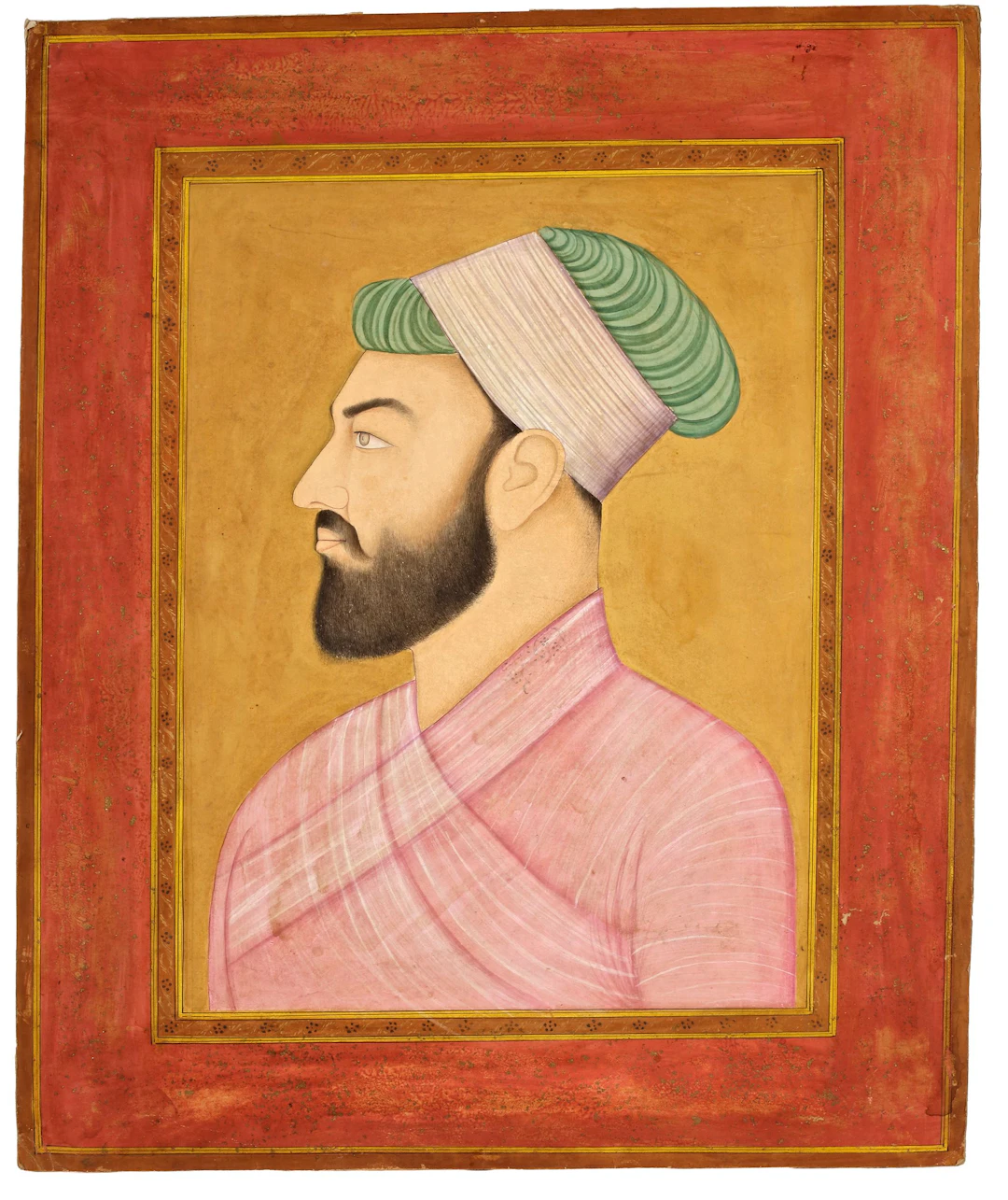 A LARGE PORTRAIT OF A MUGHAL EMPEROR, 19TH CENTURY