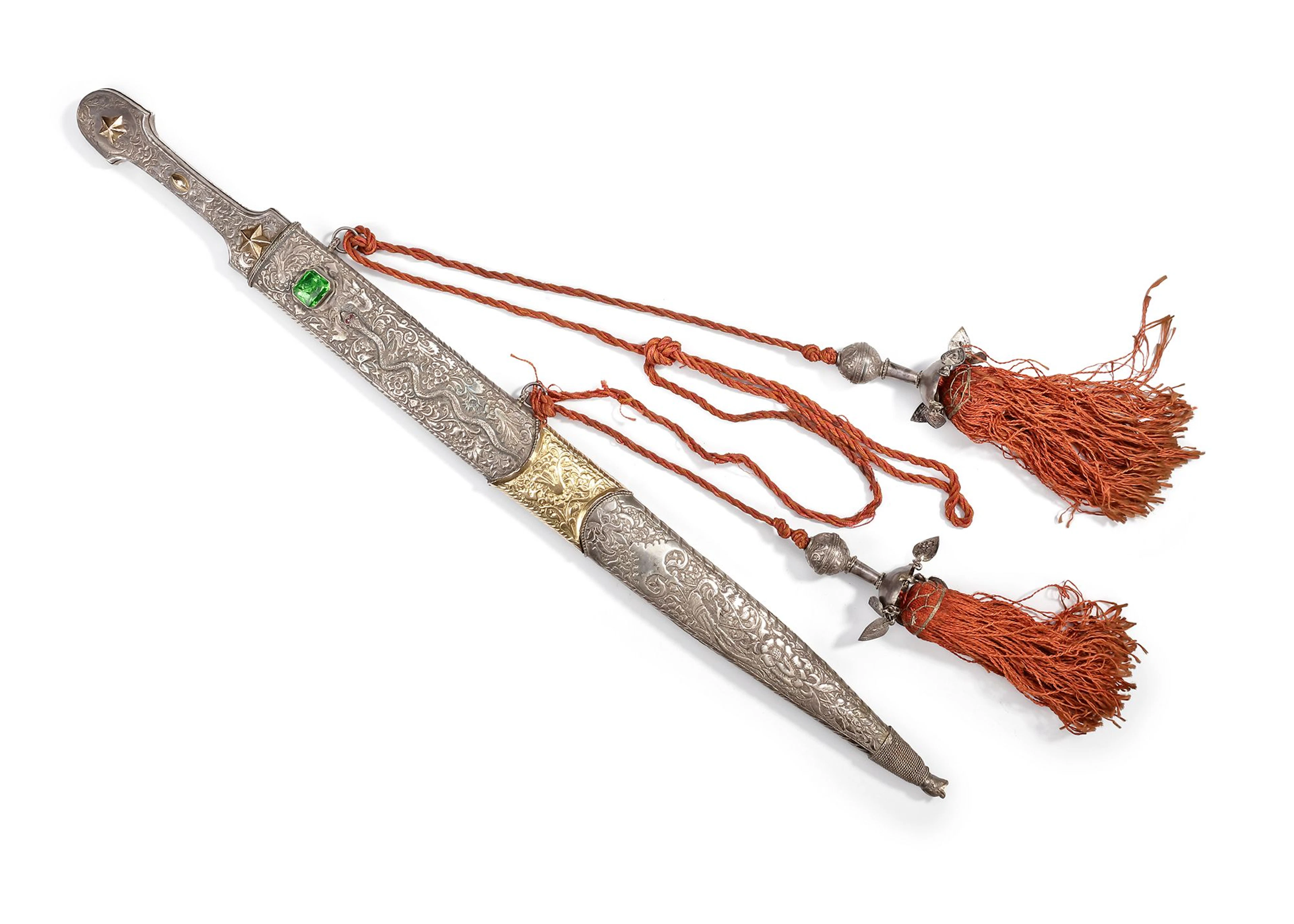 A SILVER AND GOLD SWORD, IRAQ, 19TH CENTURY