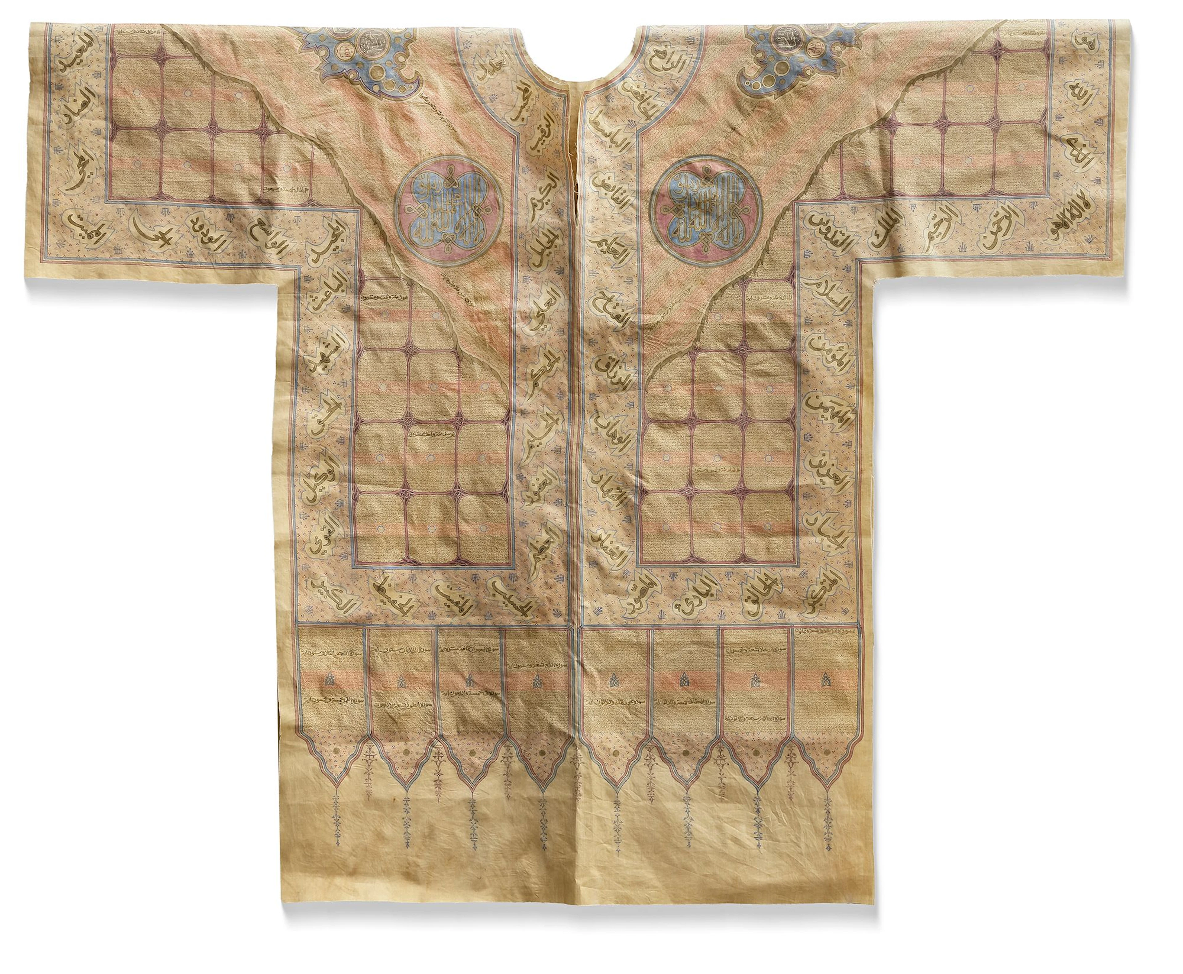 A SULTANATE COTTON TALISMANIC JAMA (SHIRT), INDIA, 18TH CENTURY