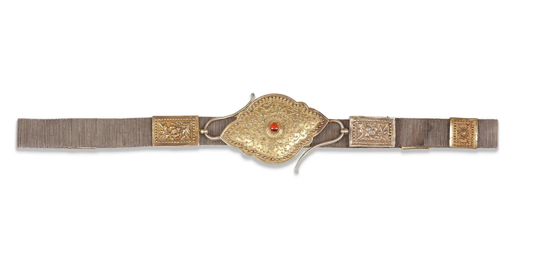 AN OTTOMAN SILVER BELT, 19TH CENTURY