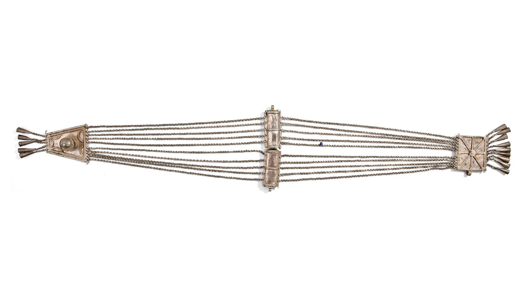 AN OTTOMAN SILVER BELT, 19TH CENTURY