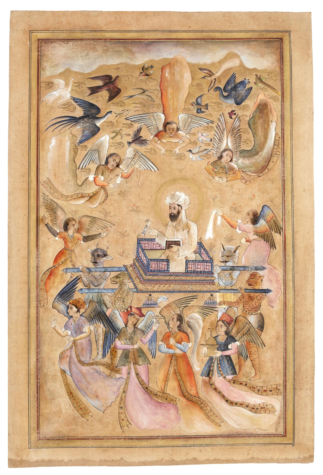 SOLOMON RECEIVES A MESSAGE FROM THE HOOPOE, MUGHAL INDIA, 18TH CENTURY