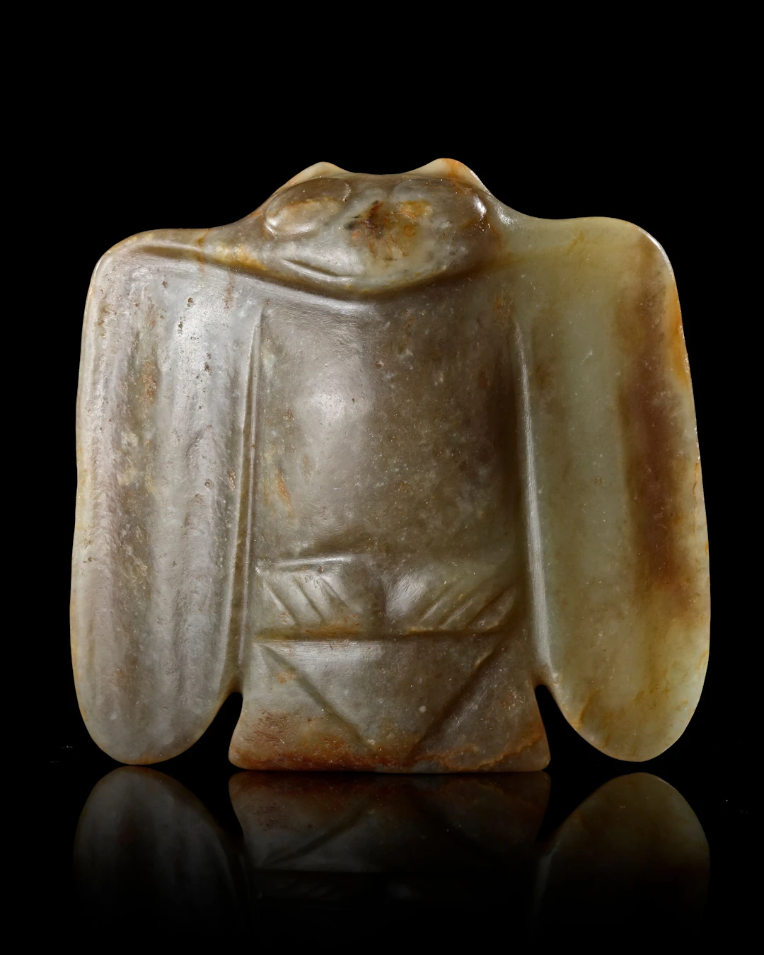 A CHINESE JADE OWL, HONGSHAN CULTURE (c. 4700–2900 BC)