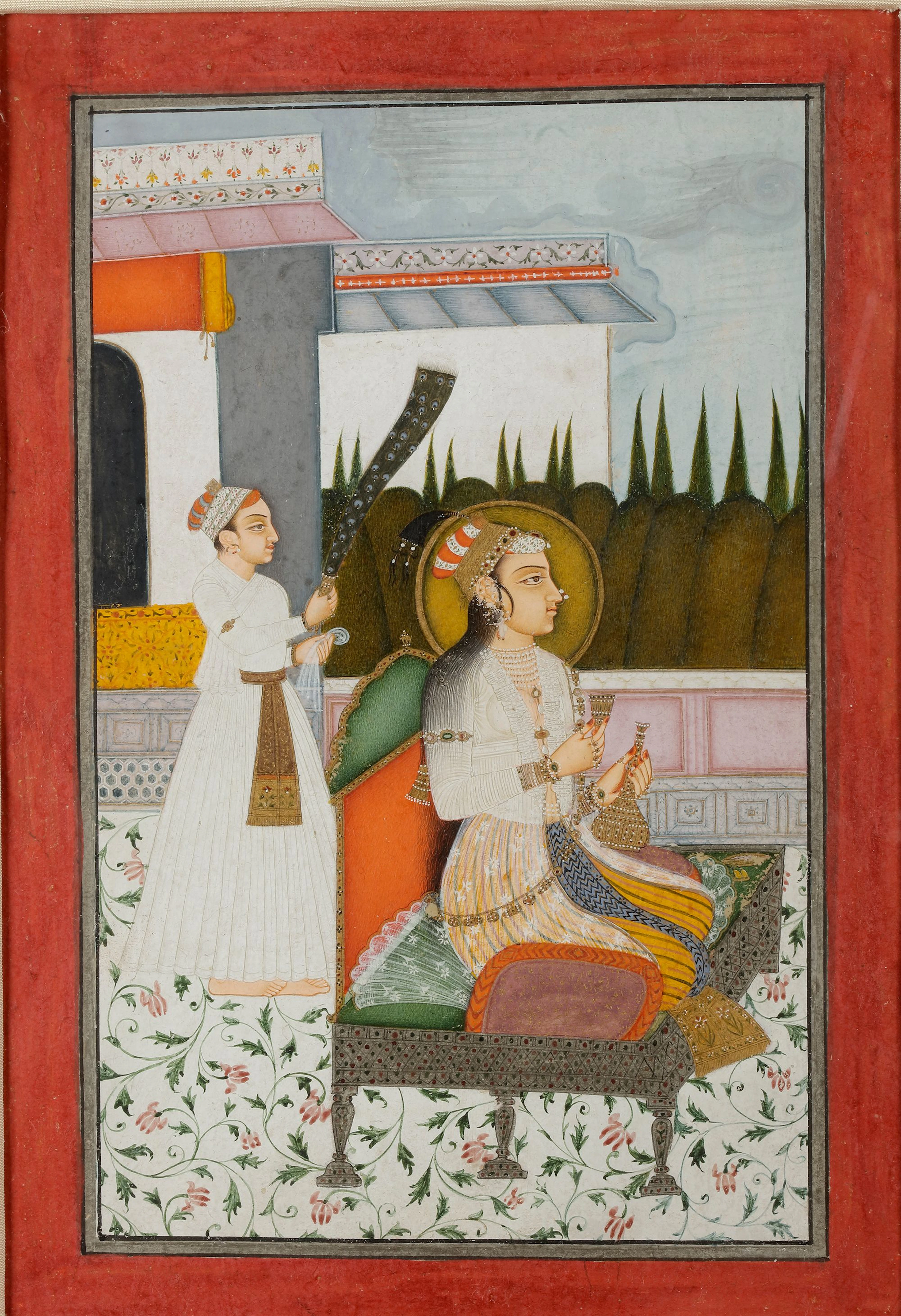 NUR JAHAN — A DISTINGUISHED MUGHAL MINIATURE PORTRAIT, INDIA CIRCA 1780