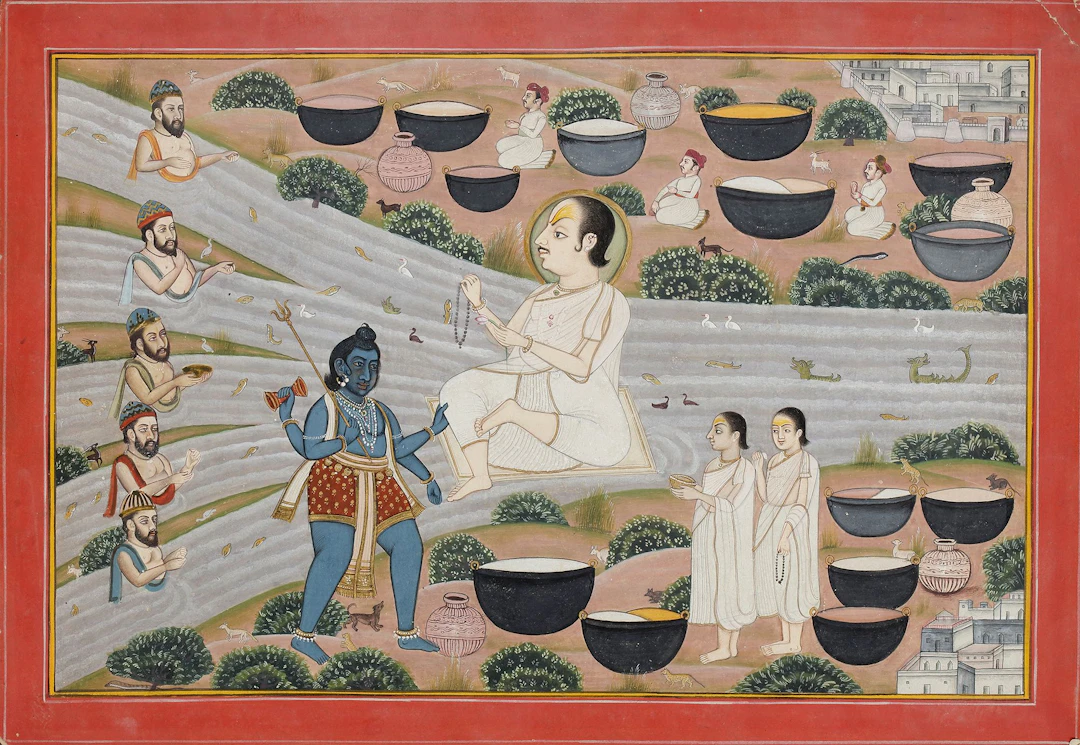 BHAIRAVA AT THE FEET OF GOSAINJI KOTA, RAJASTHAN, INDIA, CIRCA 18TH CENTURY