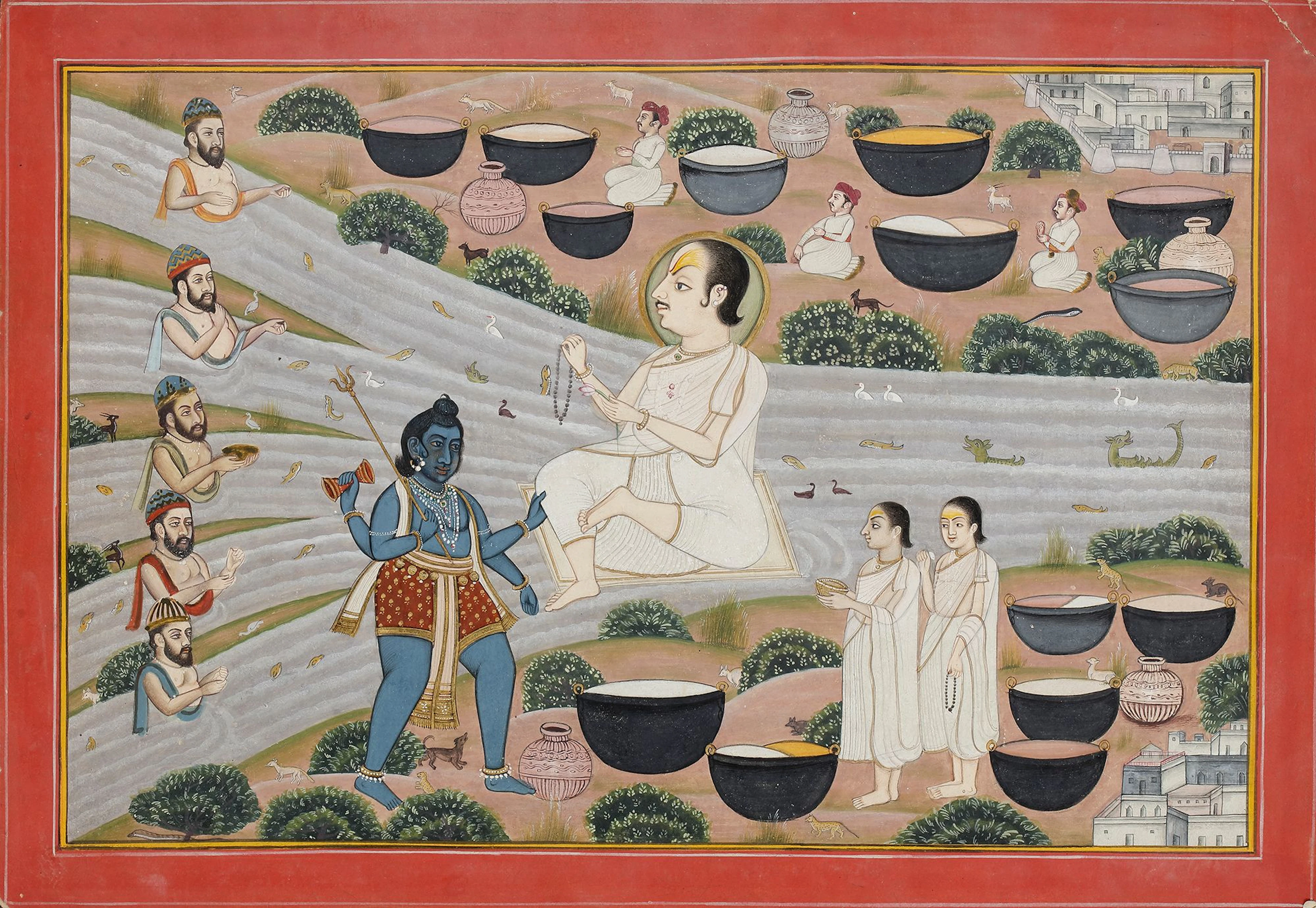 BHAIRAVA AT THE FEET OF GOSAINJI KOTA, RAJASTHAN, INDIA, CIRCA 18TH CENTURY