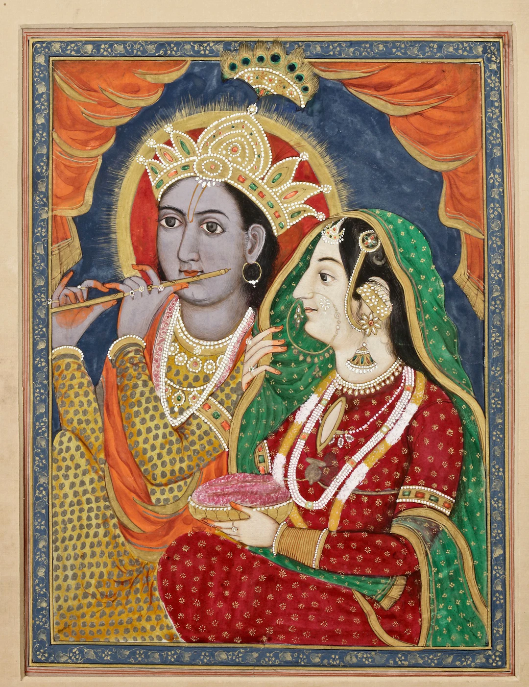 RADHA AND KRISHNA, PUNJAB HILLS, KANGRA, 19TH CENTURY