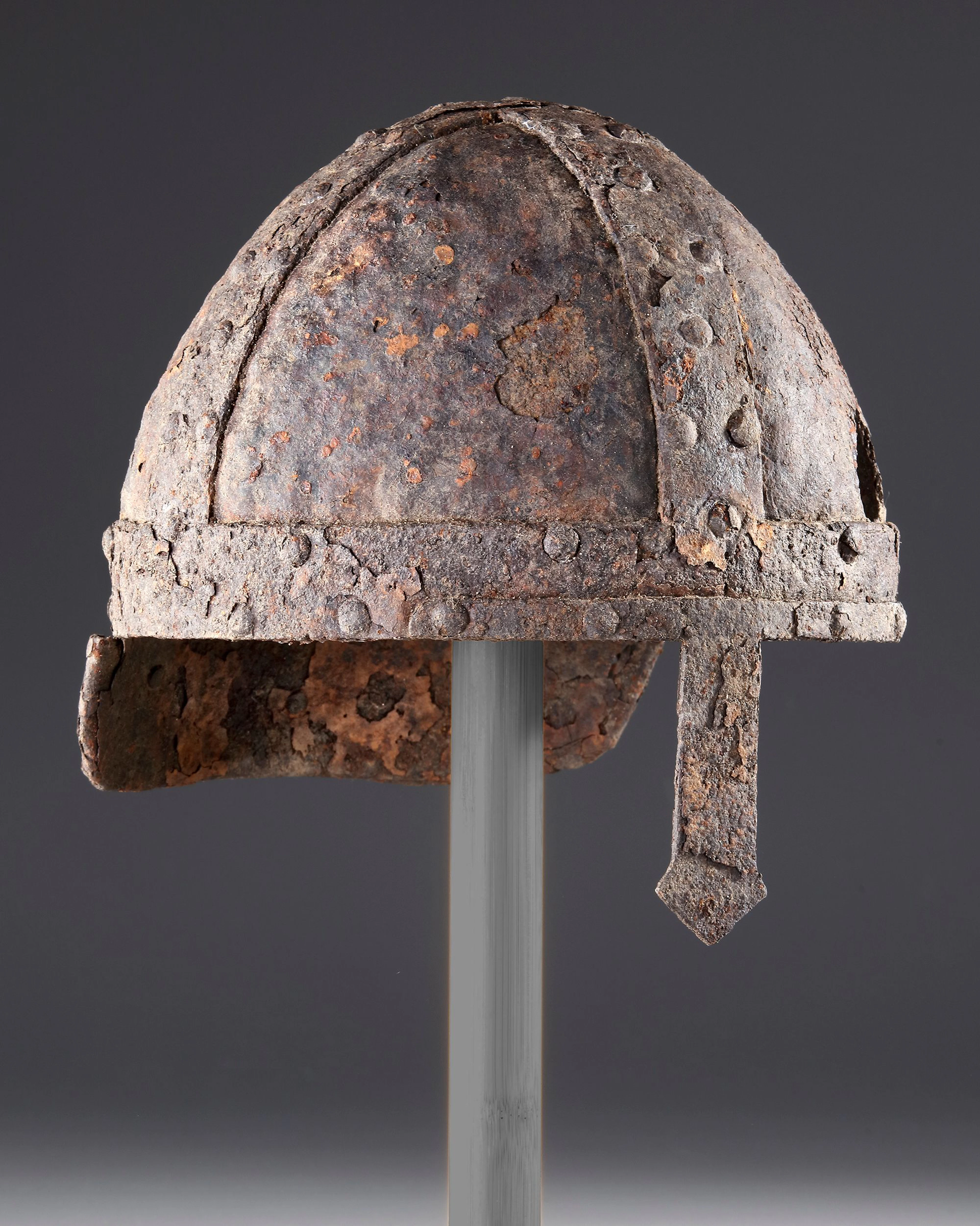 AN IRON HELMET OF BYZANTINE/FRANKISH TYPE, 8TH-10TH CENTURY AD
