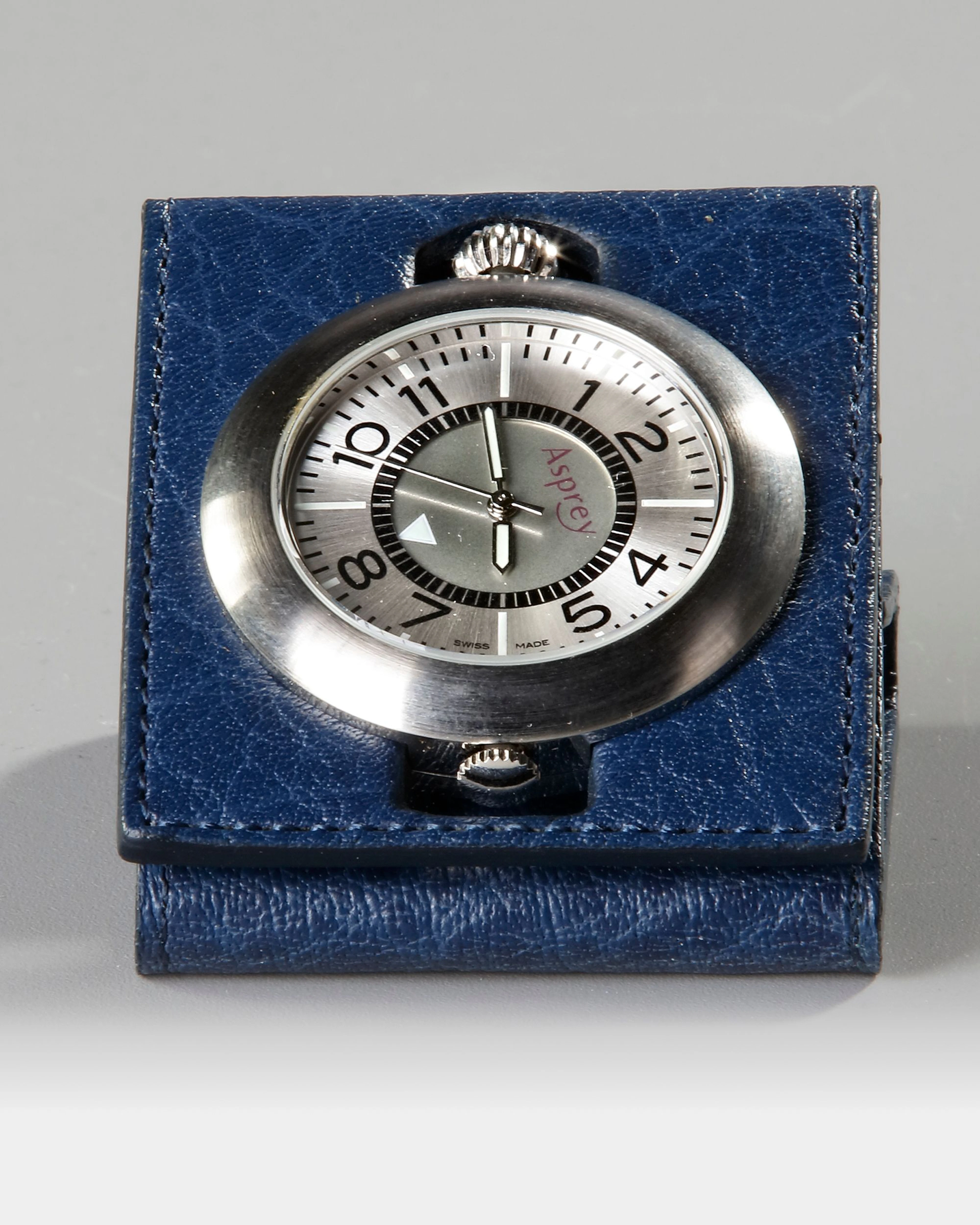 AN ASPREY TRAVEL CLOCK