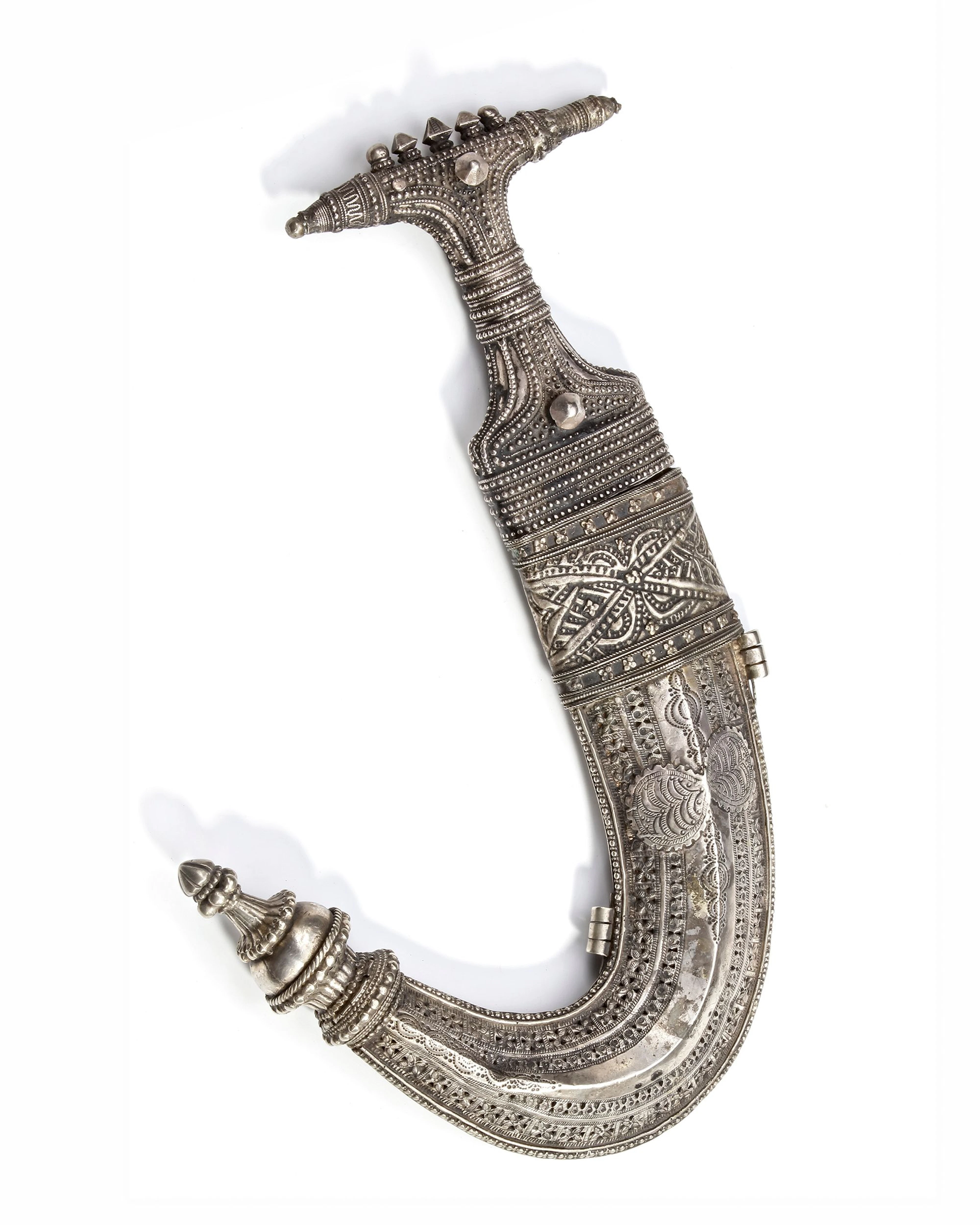 A SILVER YEMENI DAGGER, EARLY 20TH CENTURY