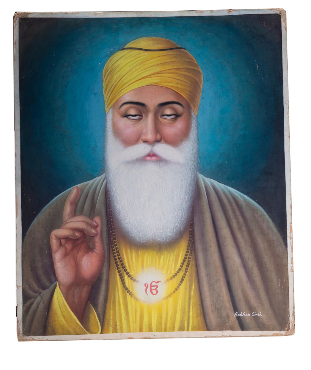 GURU NANAK BY ACHHAR SINGH JULLUNDUR, SECOND HALF OF THE 20TH CENTURY