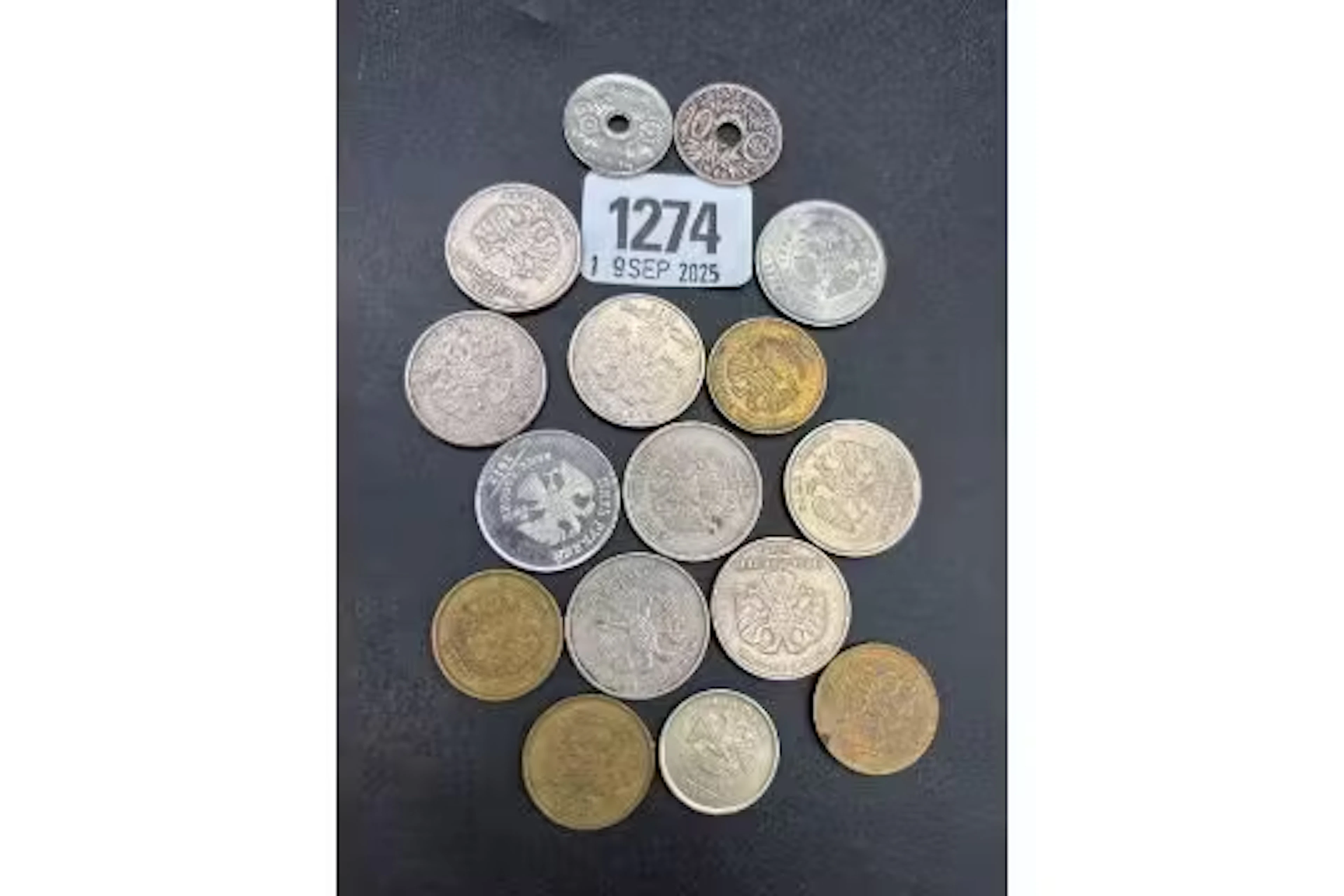 Russian Japanese & French Coins