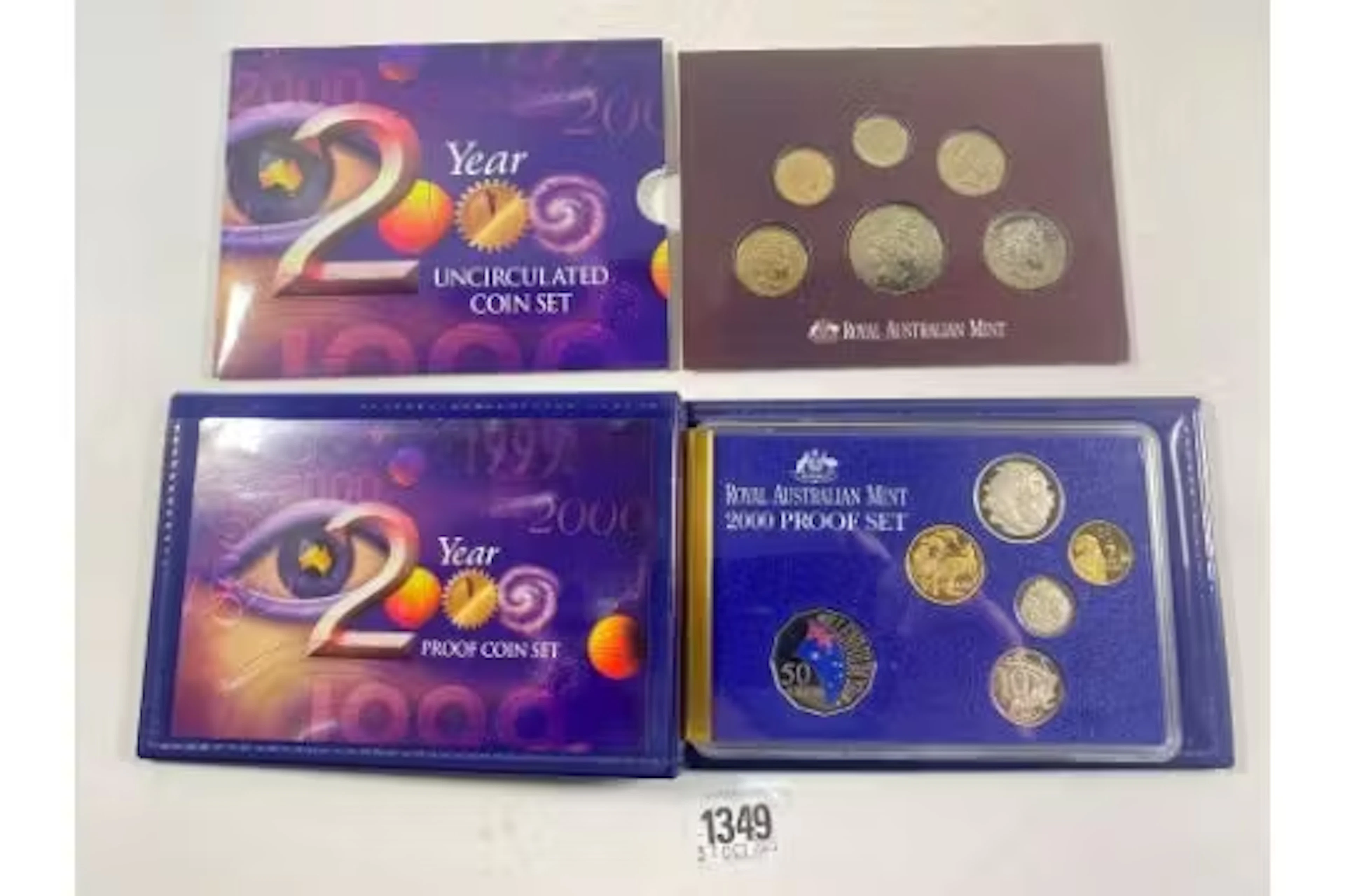 Australian 2000 proof set + mint set