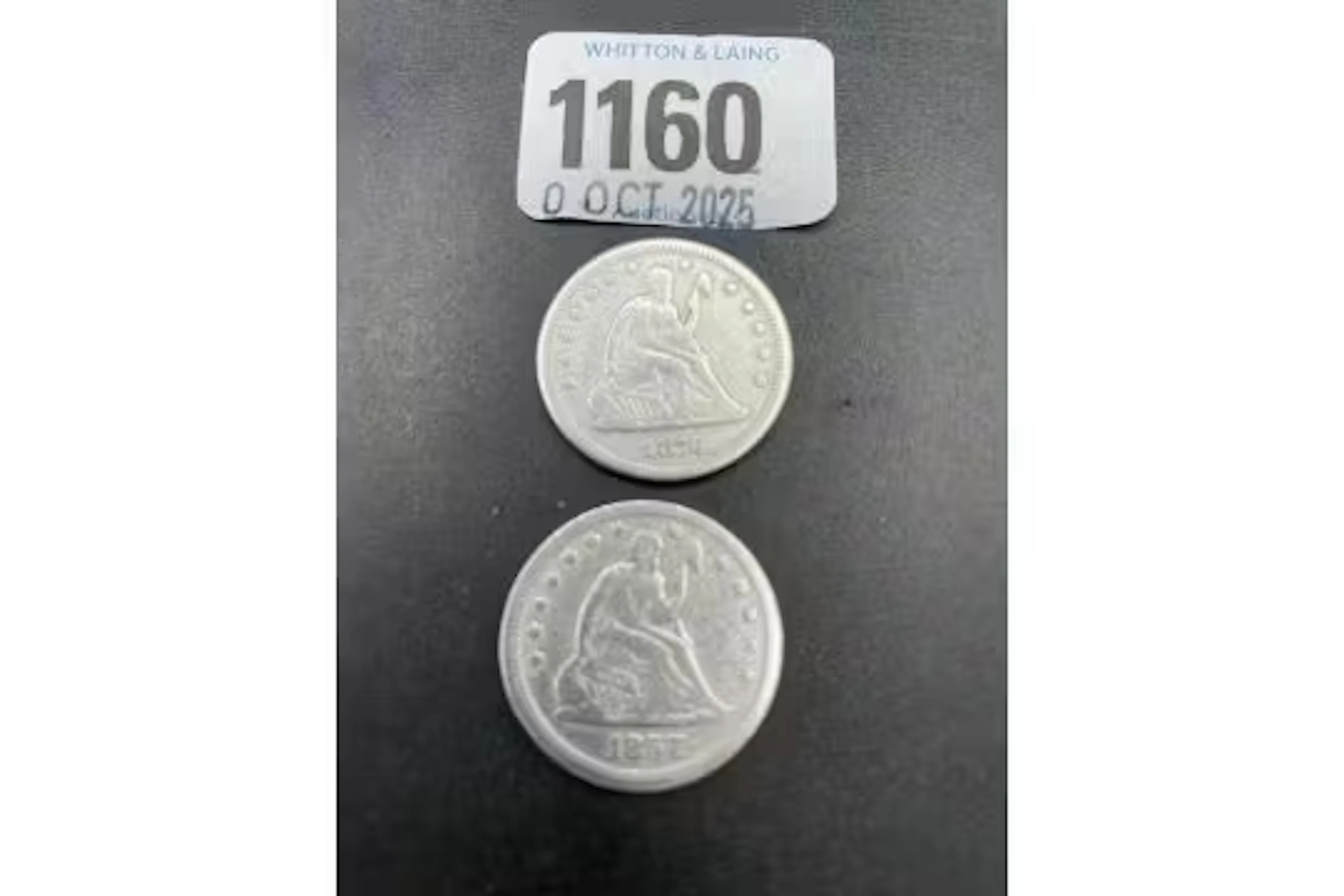 USA Quarter Dollars 1857 and 1876 Scarce