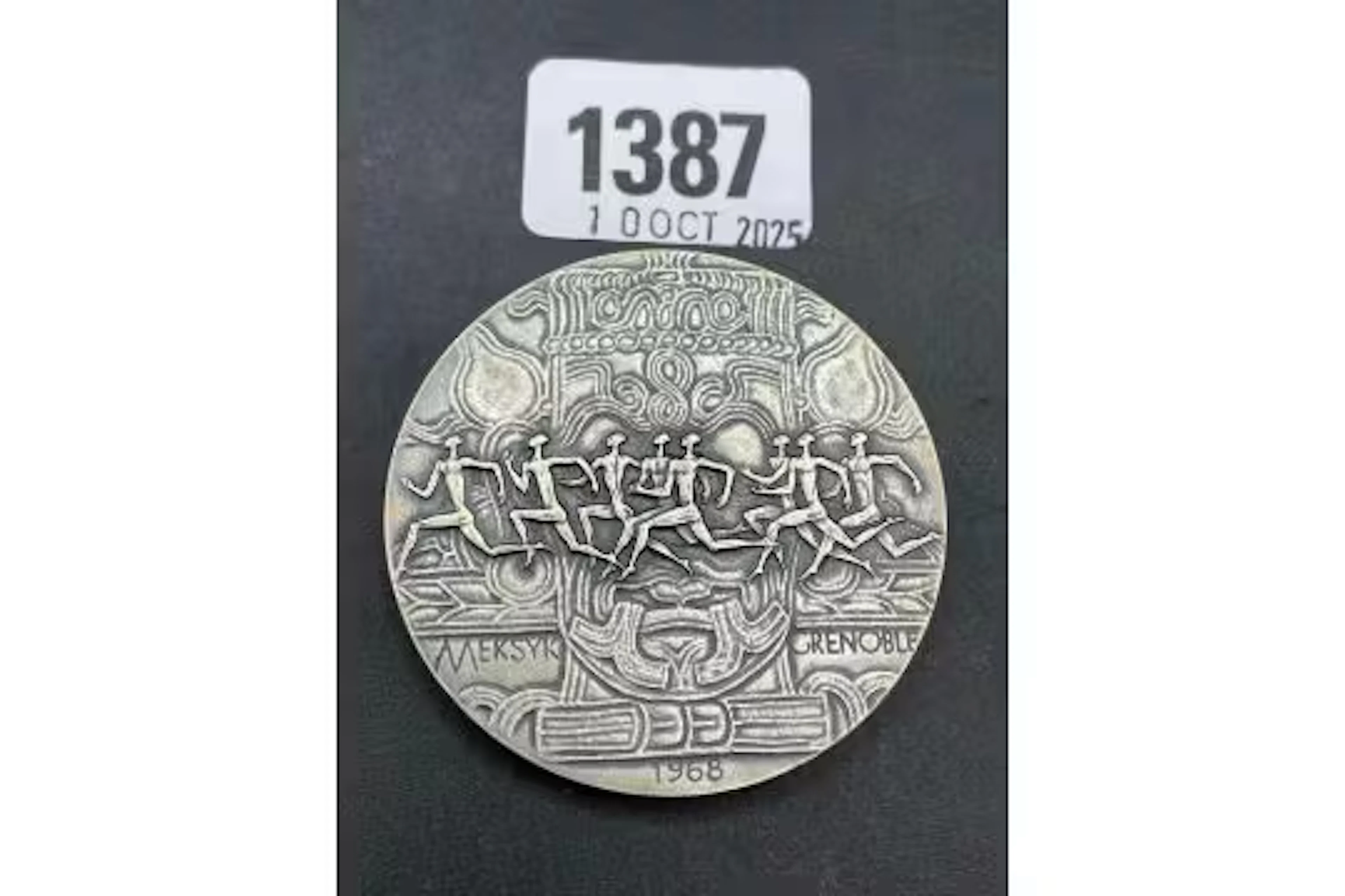Poland large silver Olympic games medal 1968