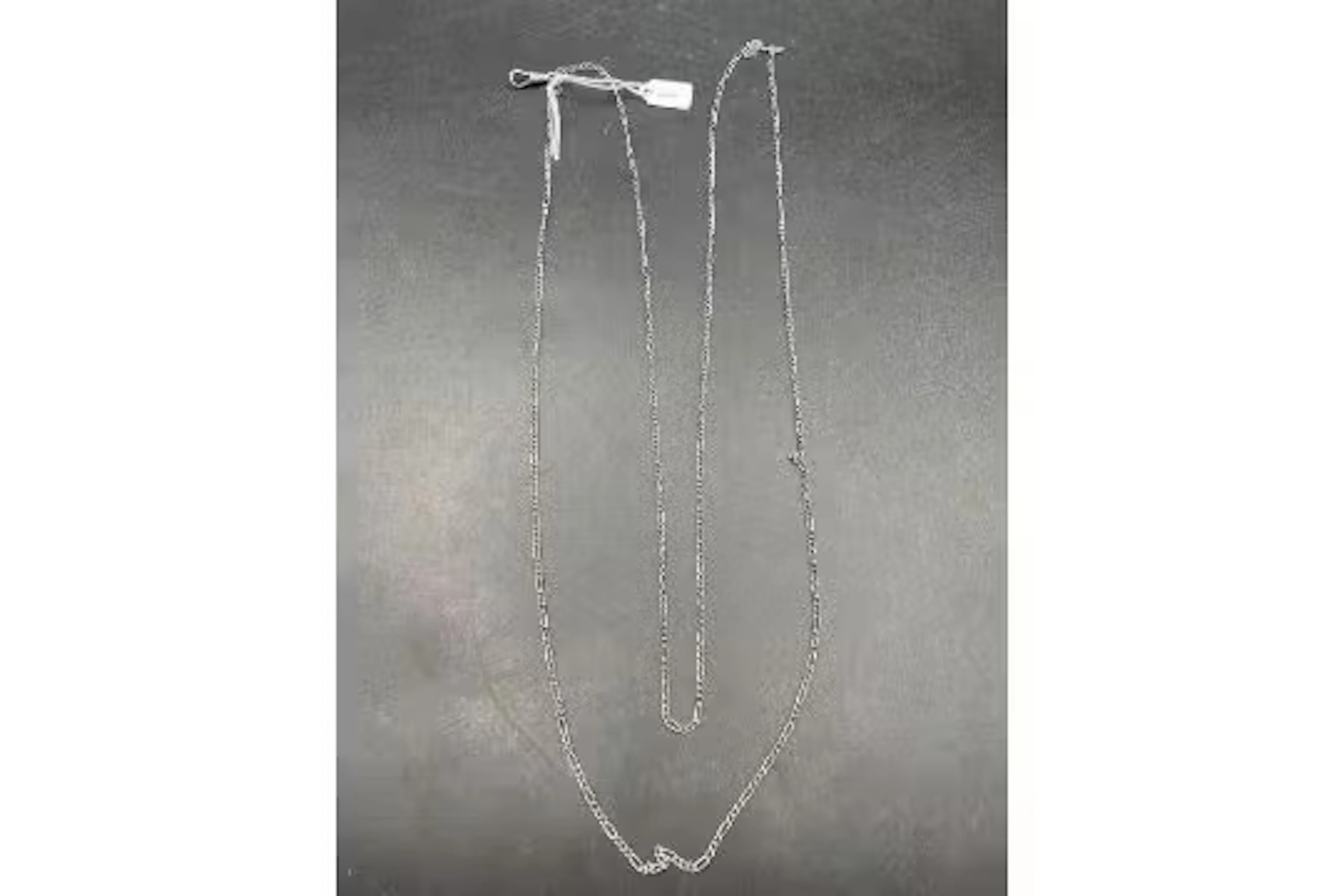 A antique silver guard chain 55 inch