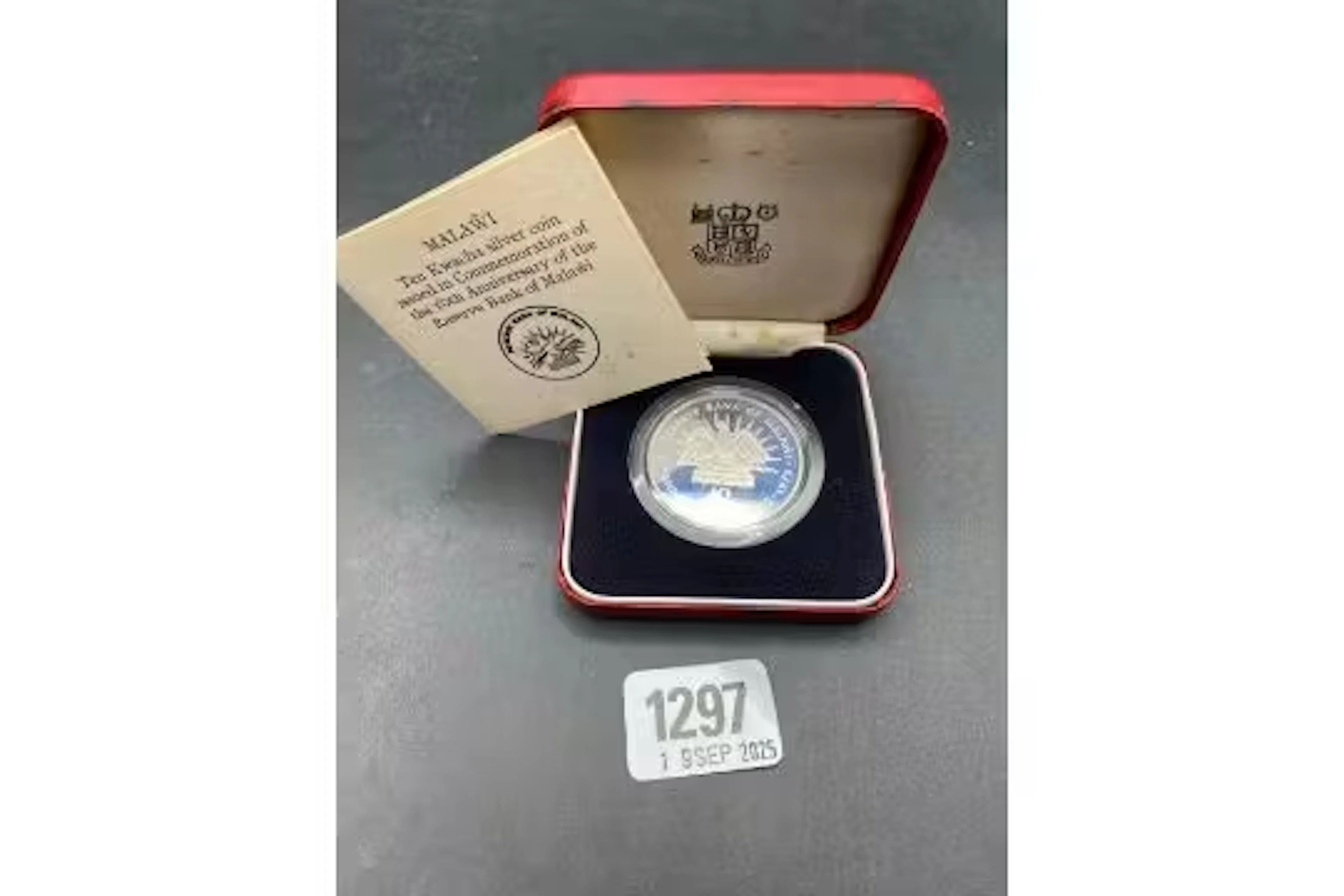 Malawi silver proof 1oz coin in case 1975