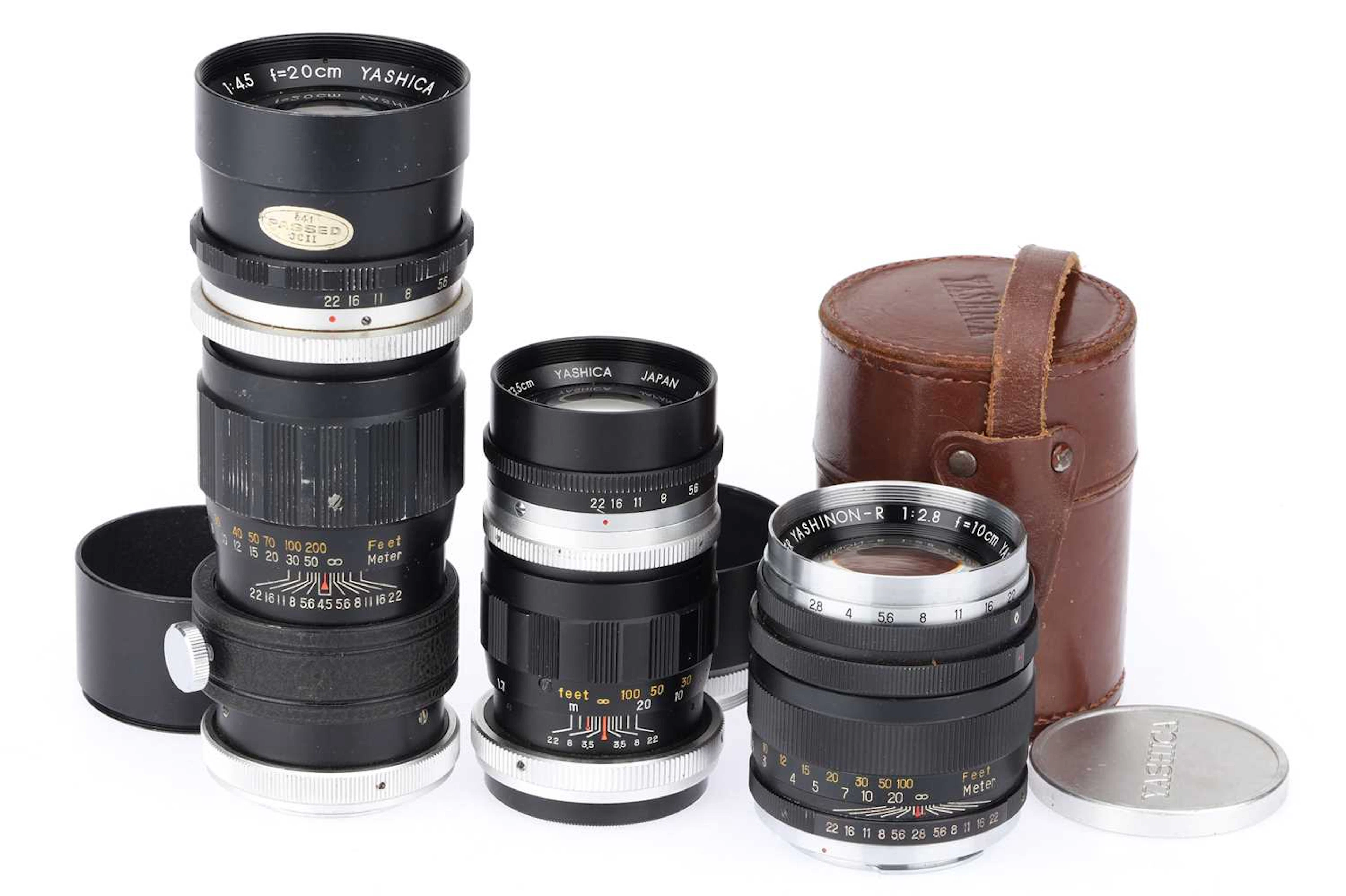 Three Super Yashinon-R Camera Lenses