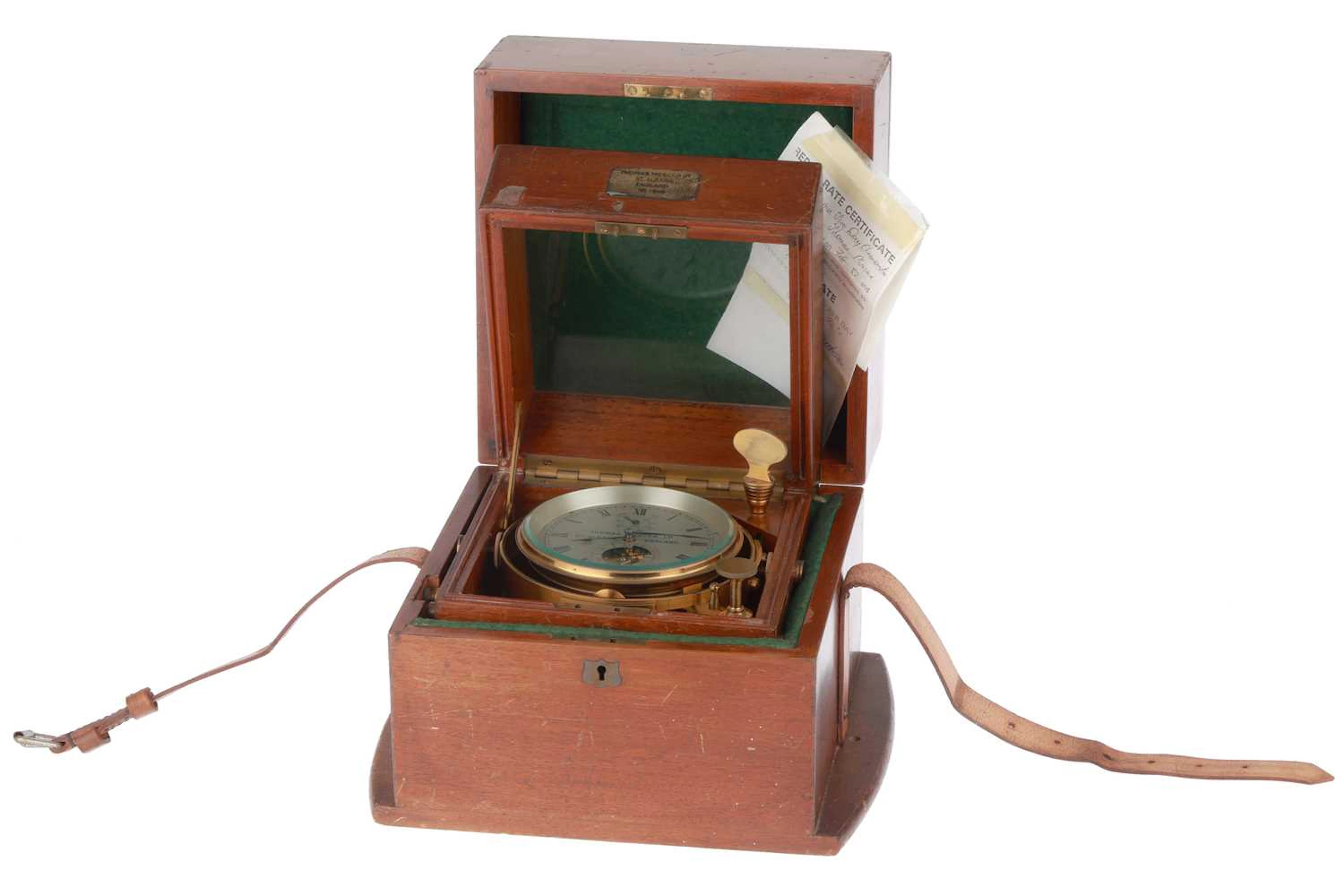 Mahogany Cased Two Day Marine Chronometer, Thomas Mercer