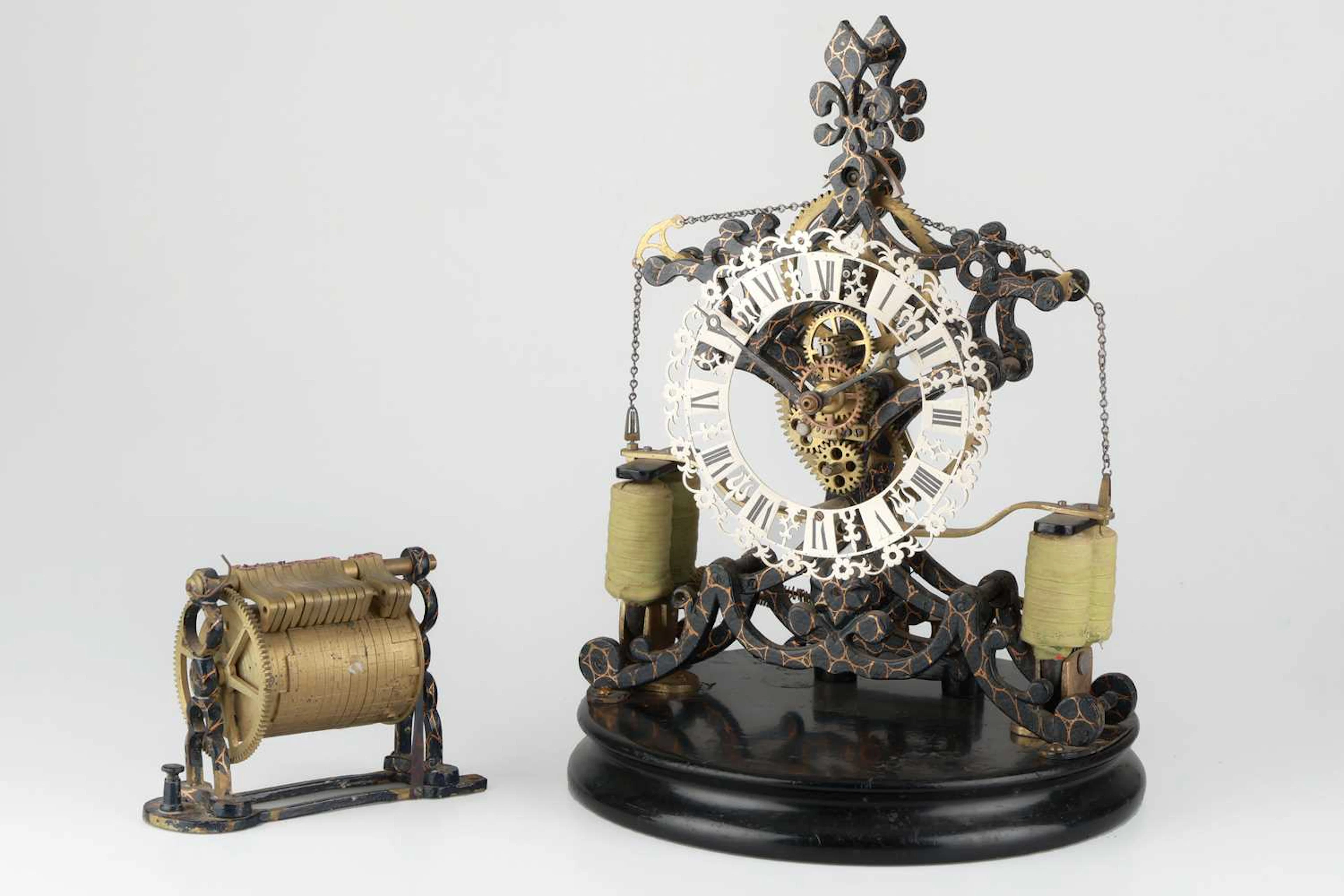 Mid 19th Cent Exhibition Electric Master Clock & Slave Unit, 1866