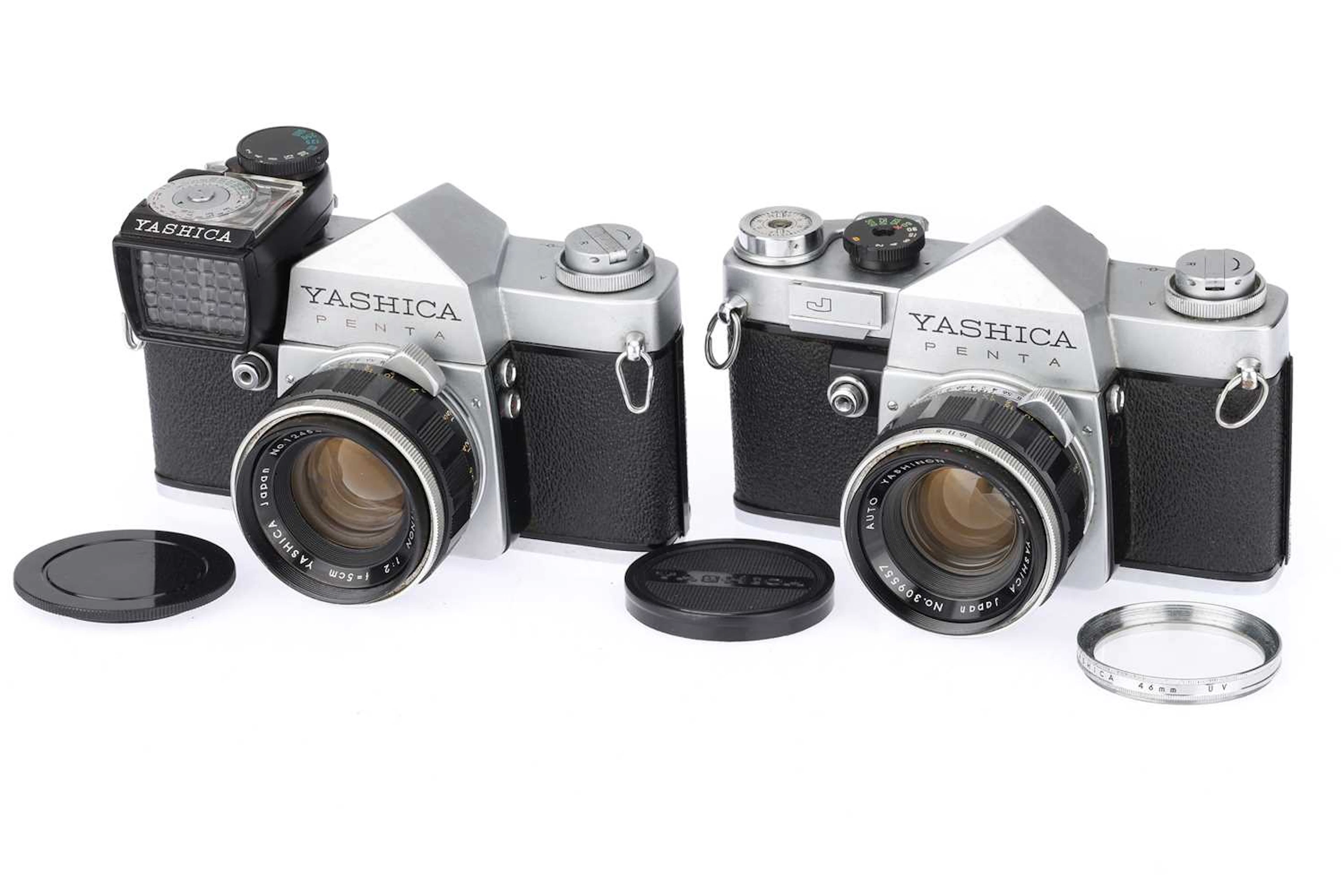 Two Yashica Penta J 35mm SLR Cameras