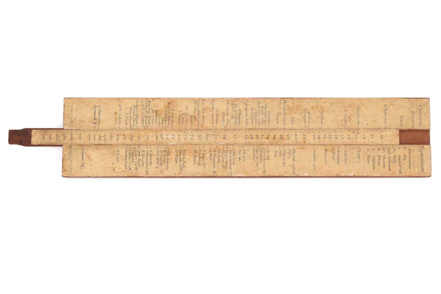 Wollaston Slide Rule of Chemical Equivalents