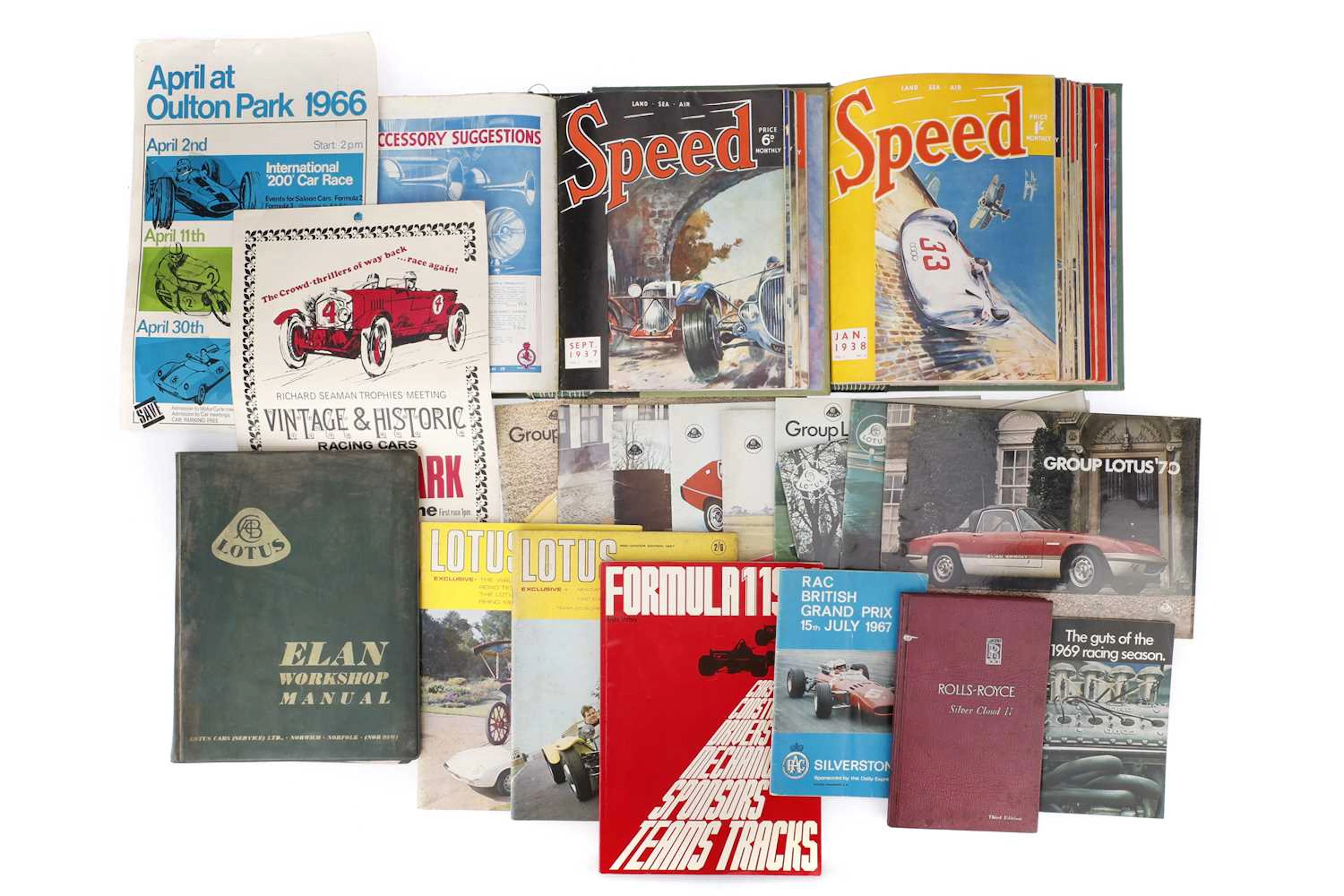 Collection of Automobile, Lotus, Books