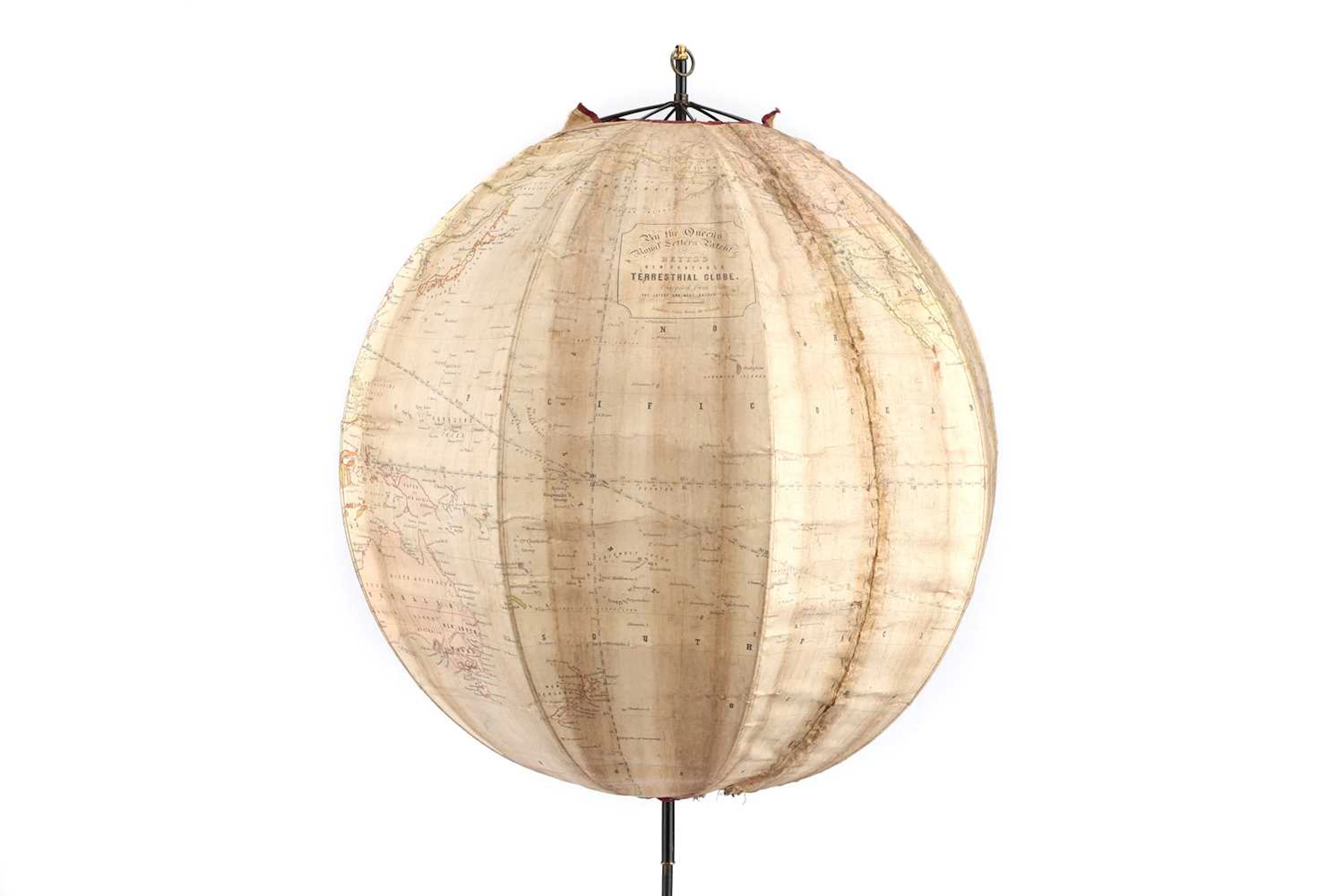 Bretts's Folding Silk Terrestrial Globe