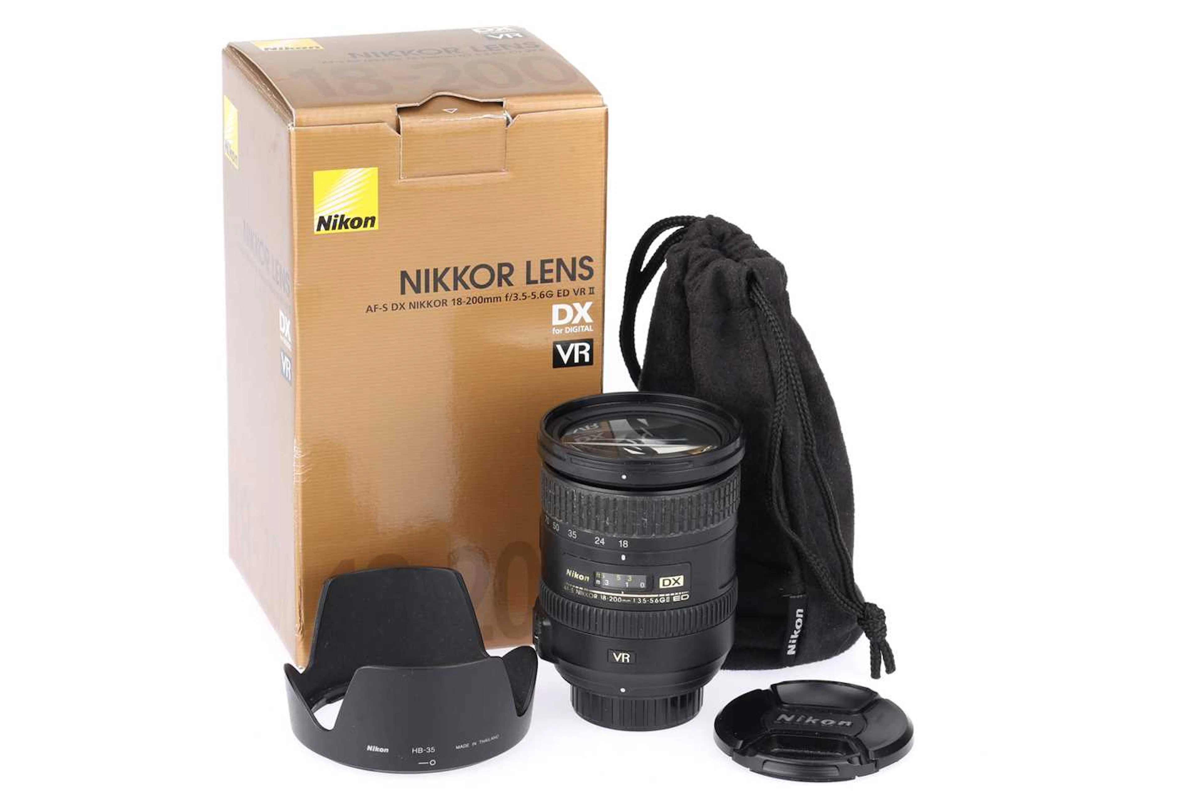 A Nikon DX Nikkor VR AF-S ED VR II f/3.5-5.6 18-200mm Lens