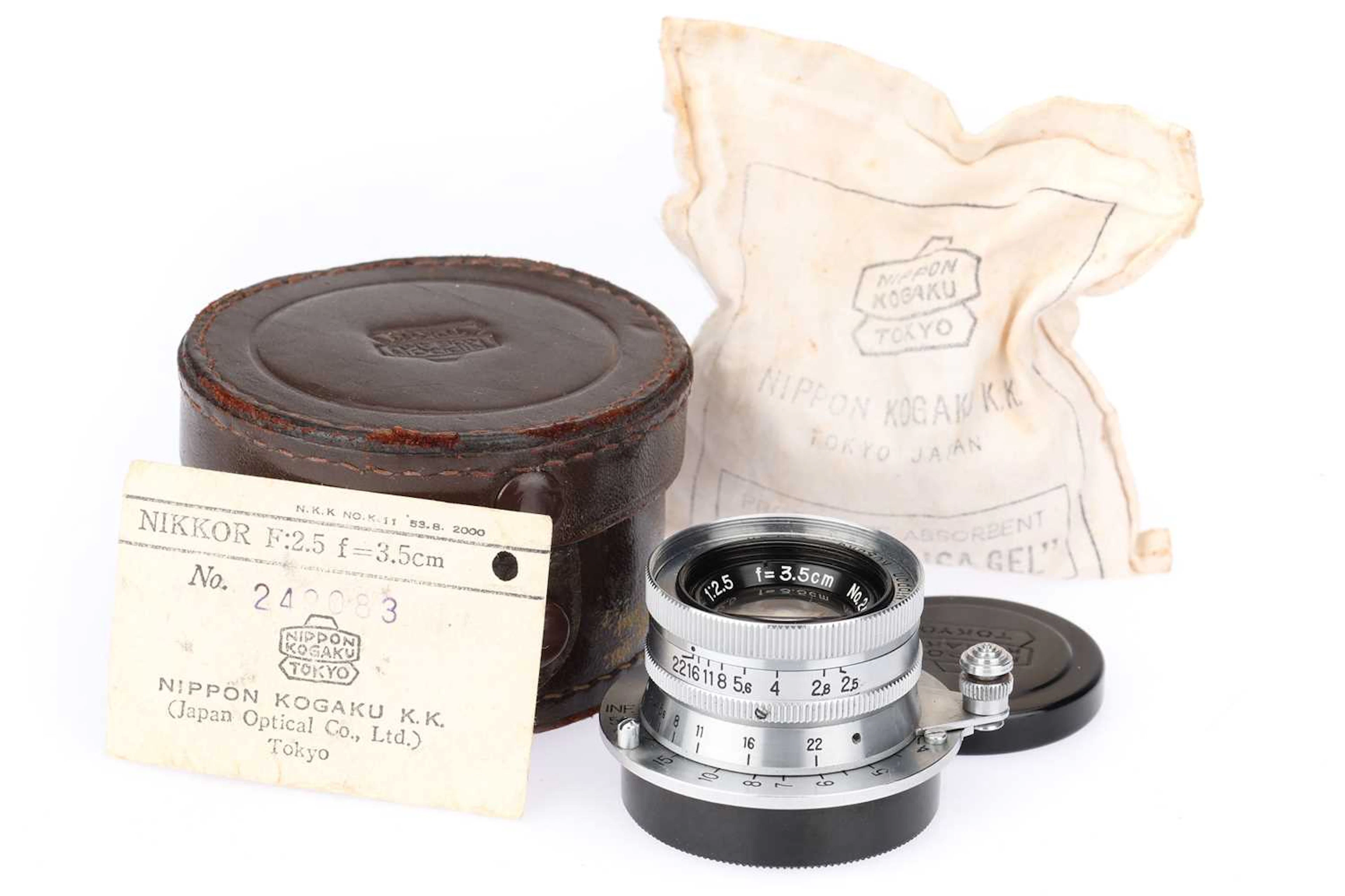 A Nippon Kogaku W-Nikkor.C 3.5cm f/2.5 Lens