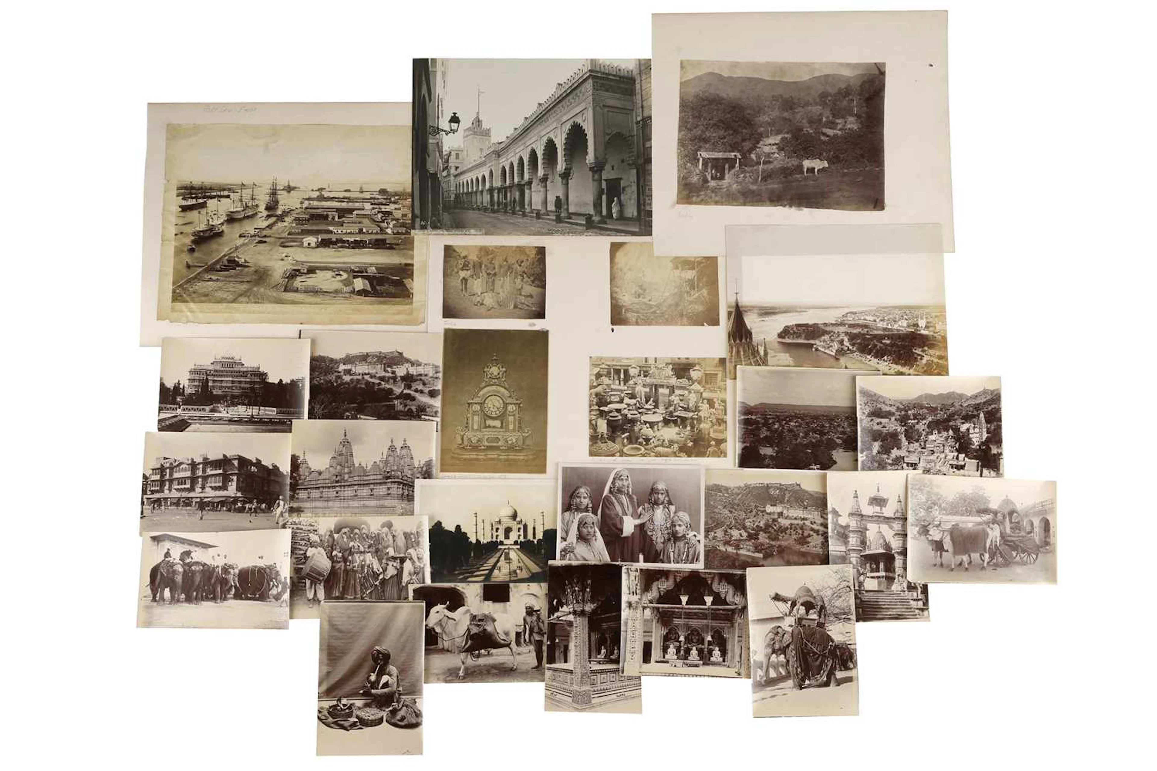 Albumen Prints of Port Said, Algeria, Canada, India